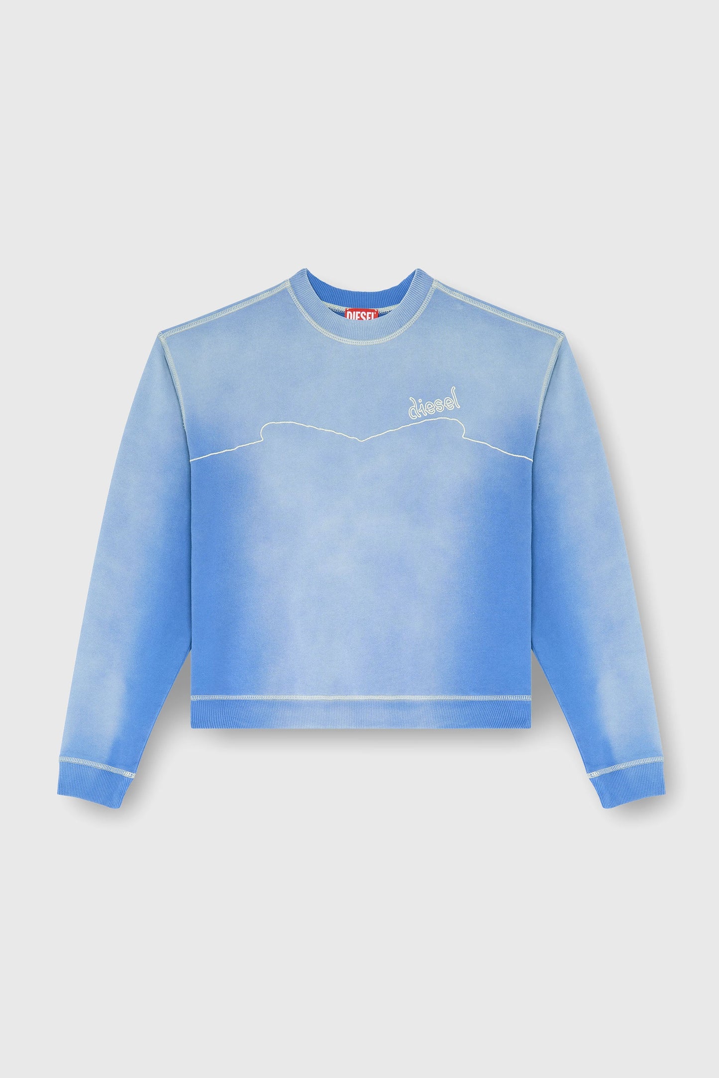 Cotton sweatshirt with logo embroidery