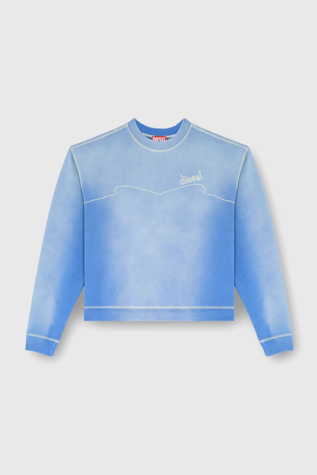 Cotton sweatshirt with logo embroidery Diesel