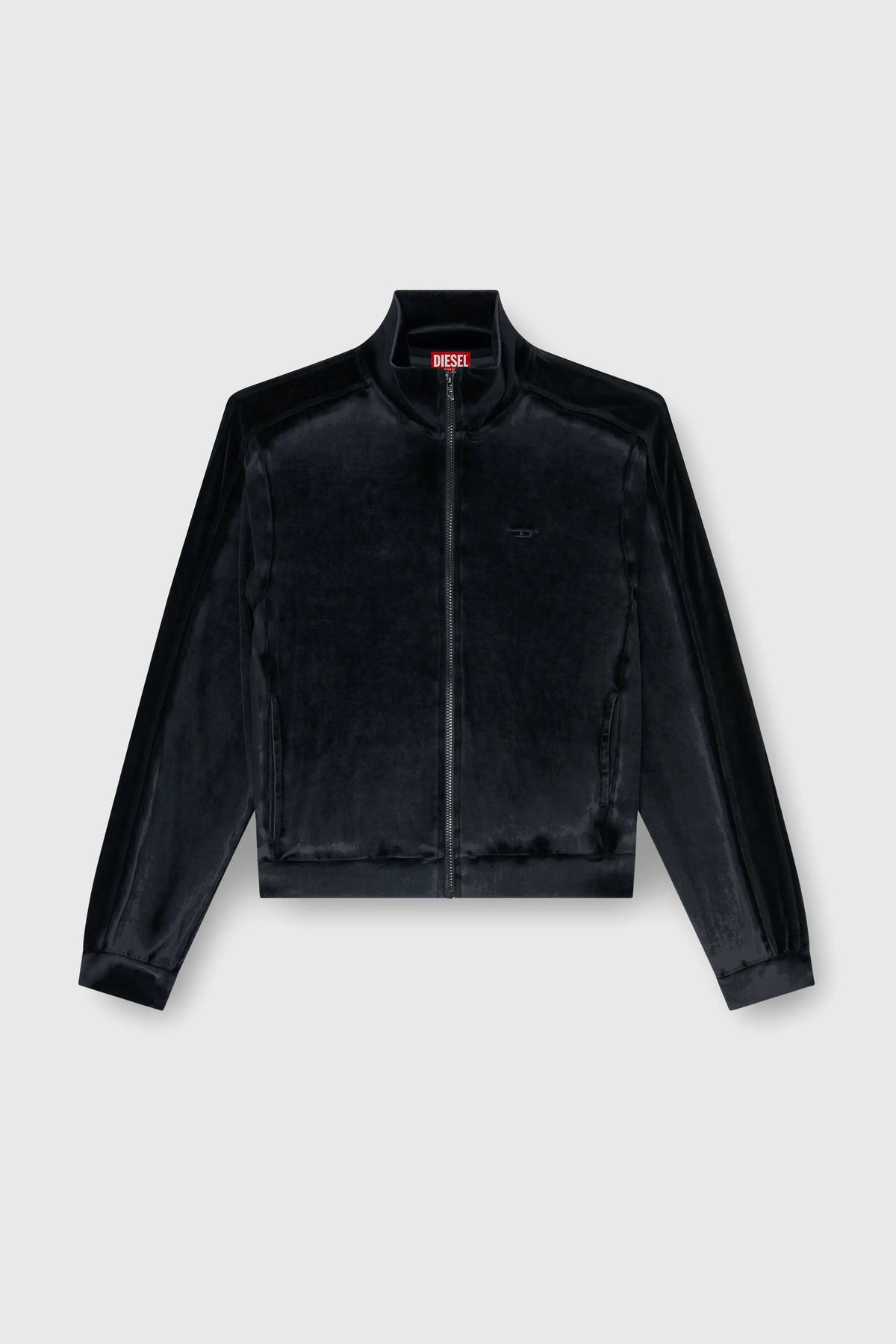 Zip-up sweatshirt in devoré chenille Diesel