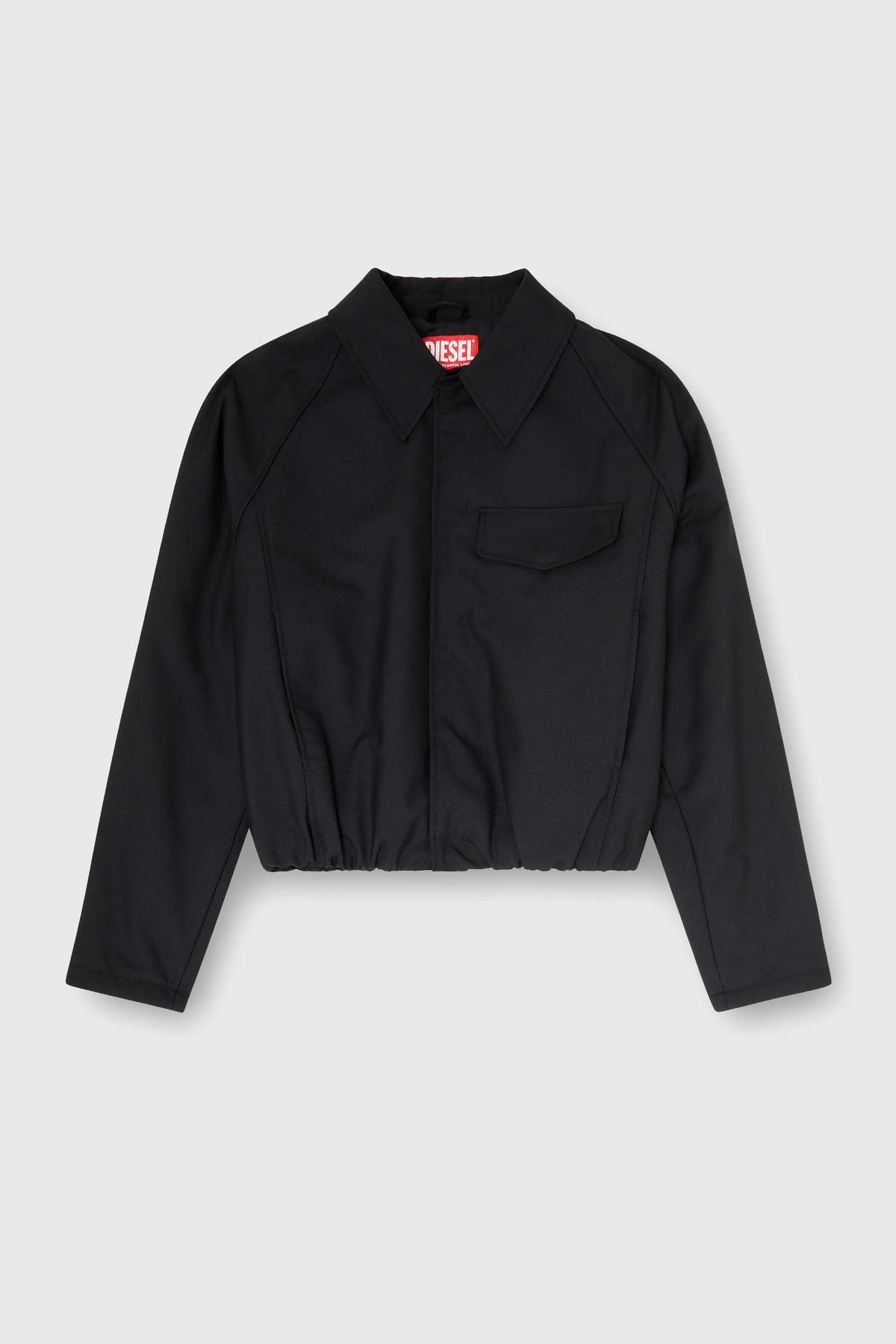 Gathered bomber jacket in wool blend Diesel