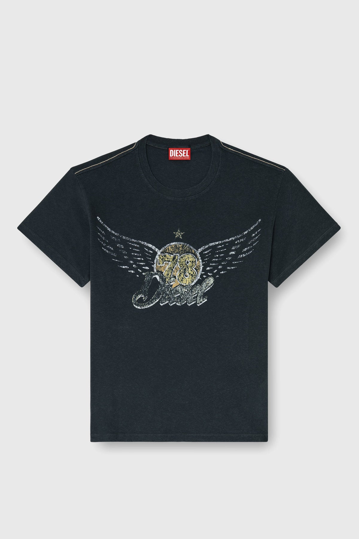 Cotton-hemp T-shirt with concert graphics