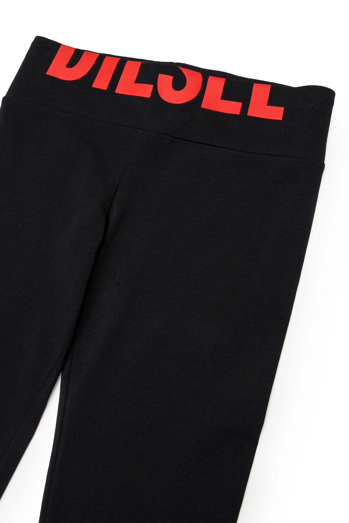 Cotton leggings with cut-off logo
