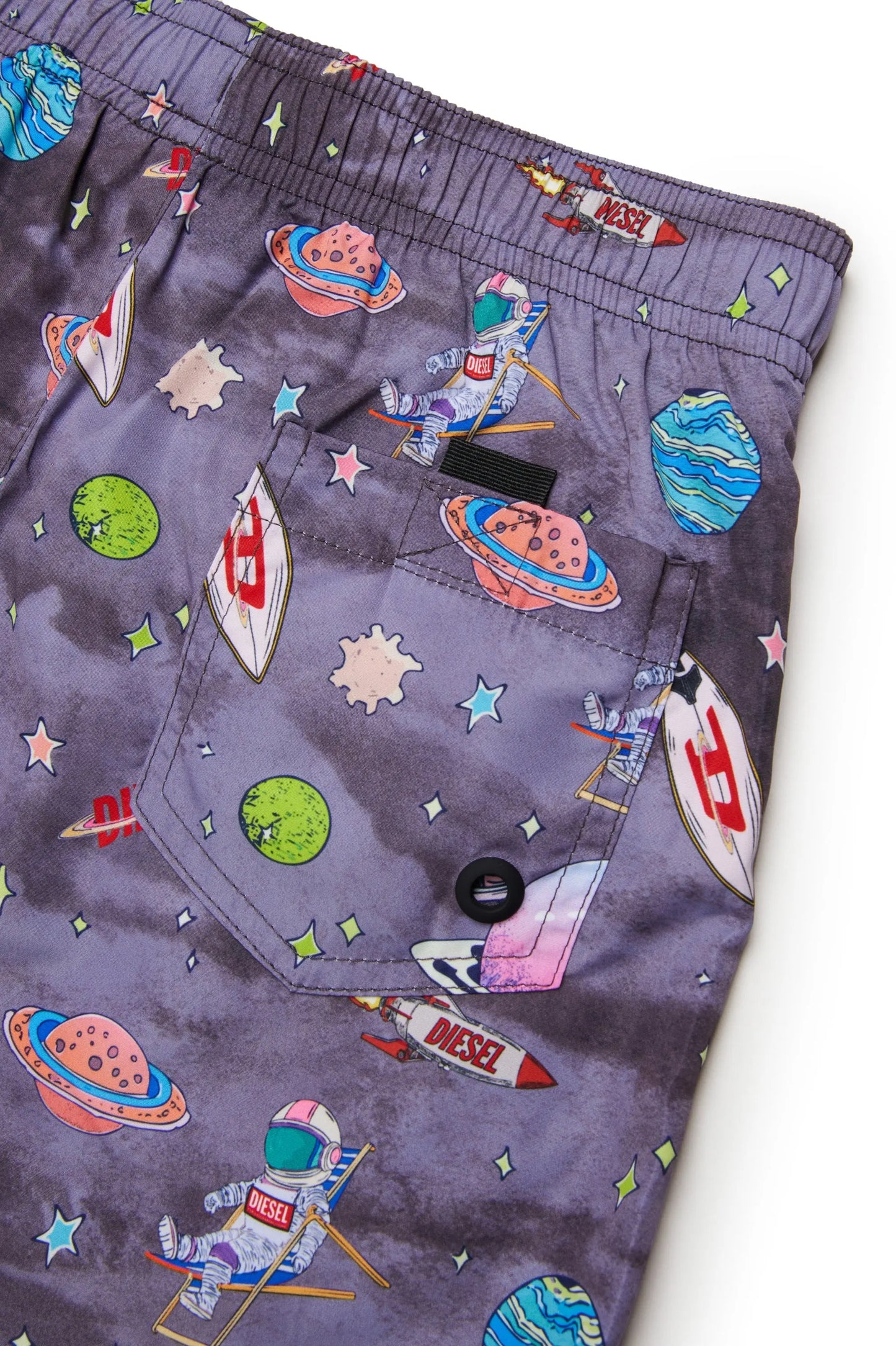 Swim shorts with all-over space print