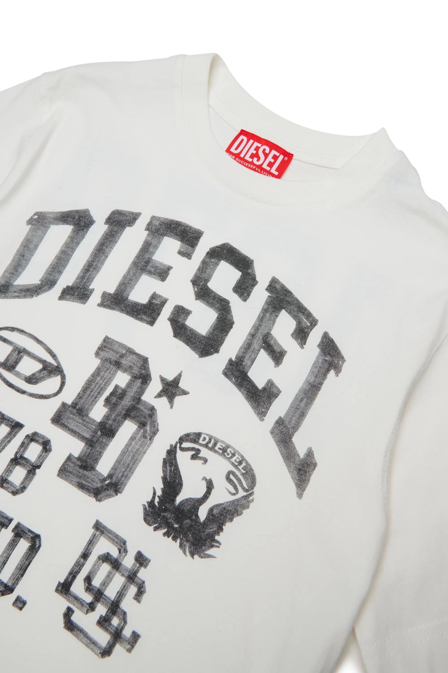 Cotton T-shirt with varsity graphics