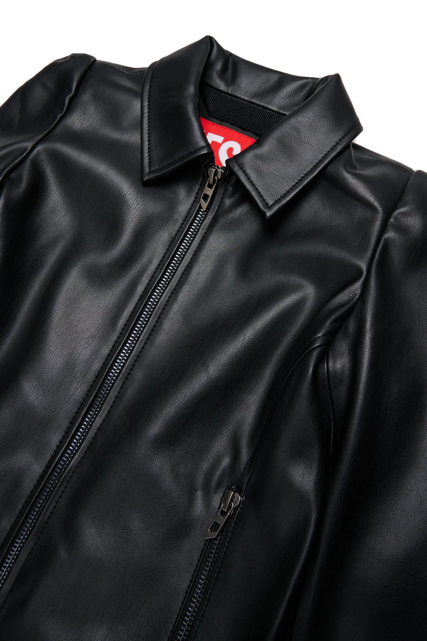 Shirt jacket in coated fabric