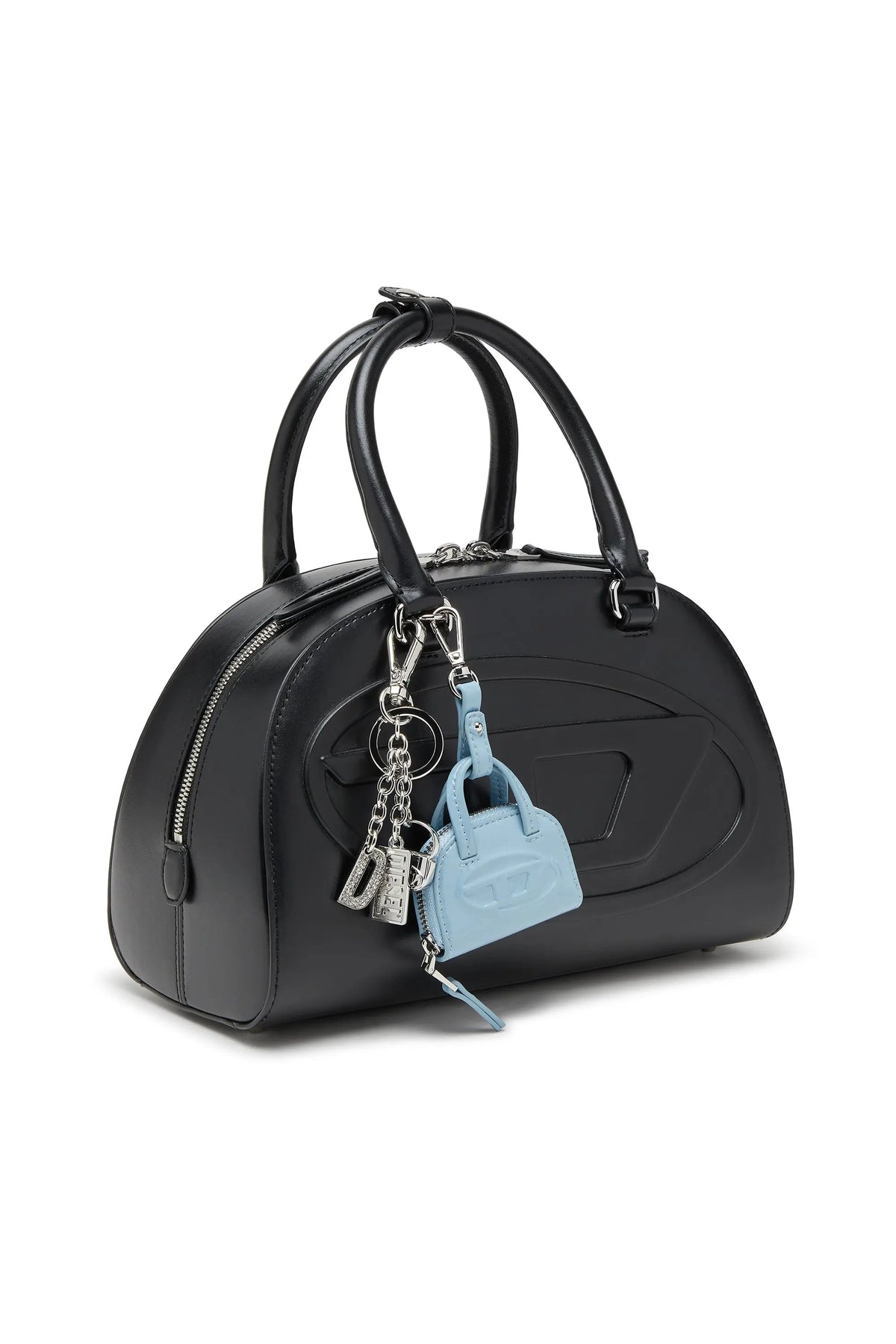Metal keyring with logo charms