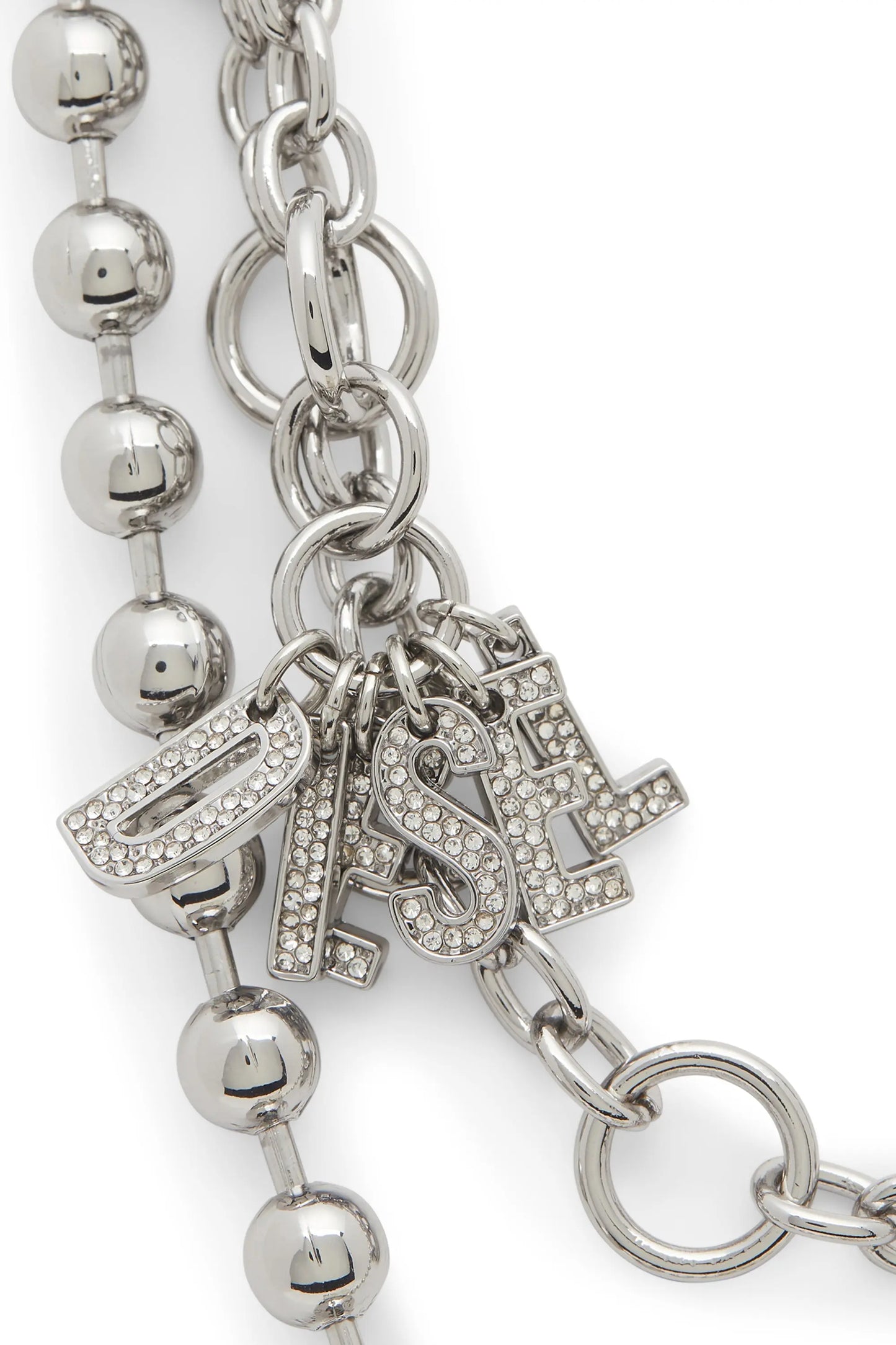 Metal charm with chains and pendants