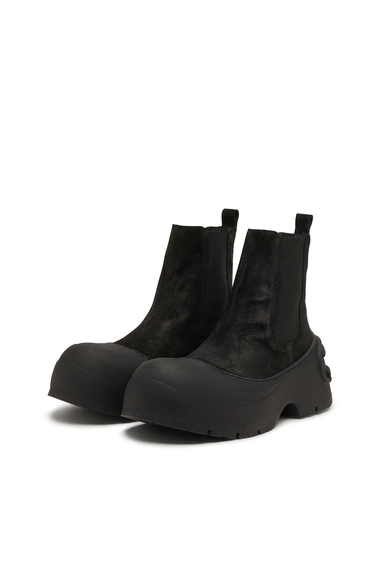D-Donald-Chelsea boots in waxed suede and rubber