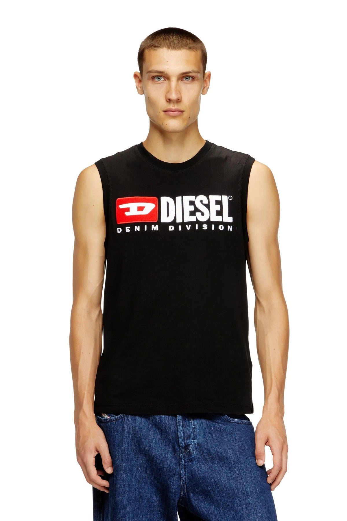 Tank top with chest logo print