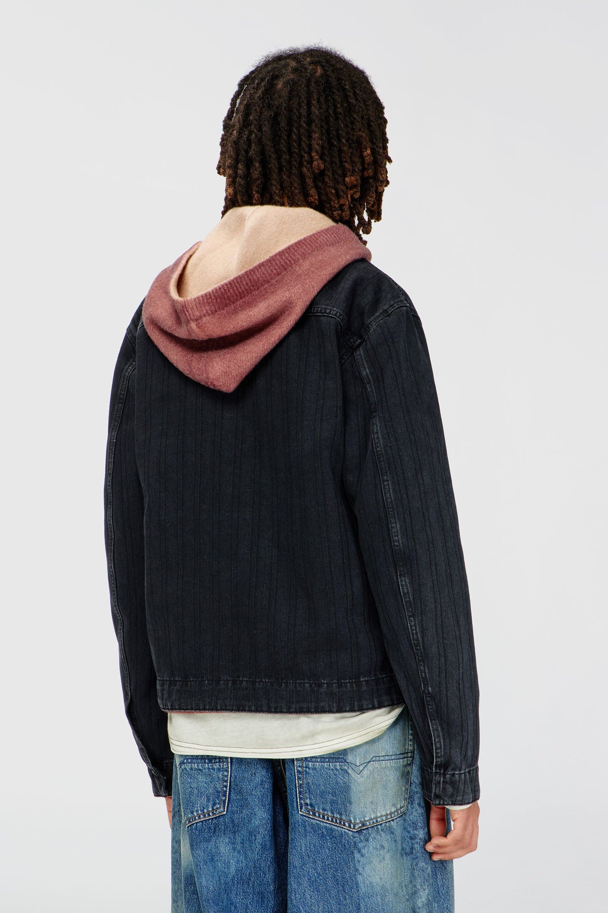 Jacket in pinstripe denim