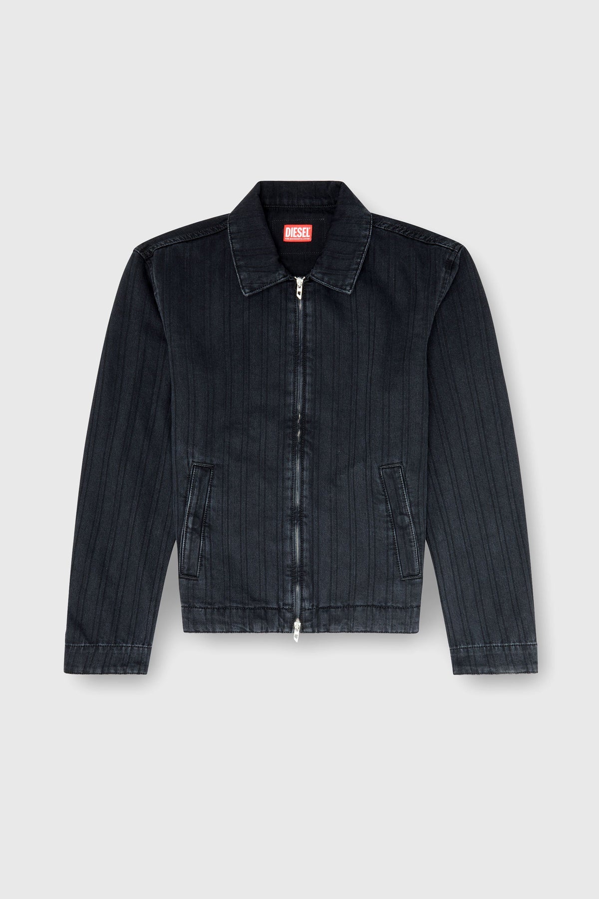 Jacket in pinstripe denim