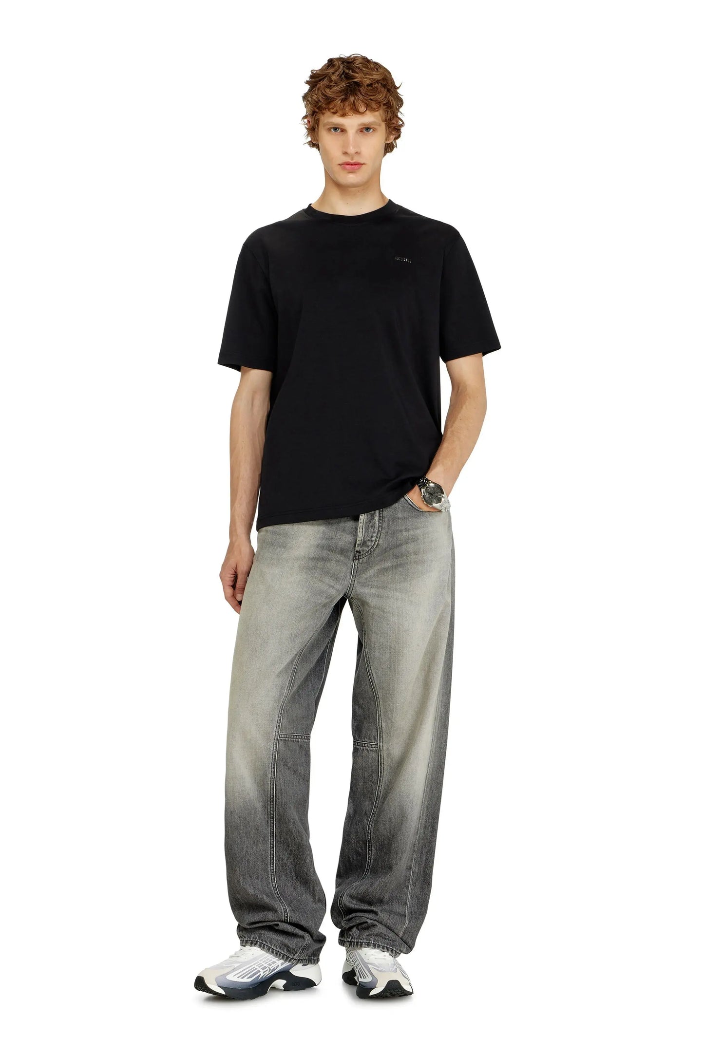 Cotton T-shirt with small logo on chest