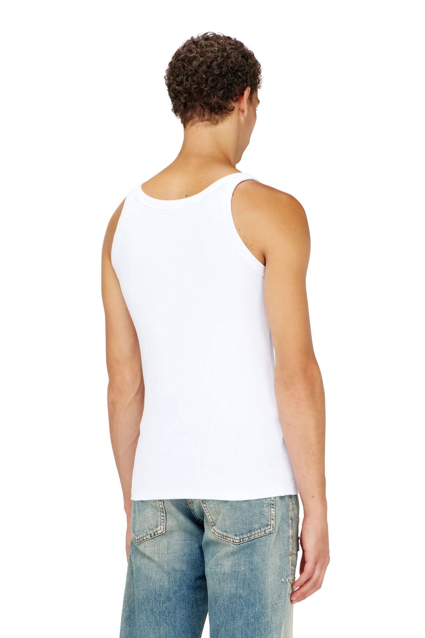 Slim cotton tank with Oval D logo