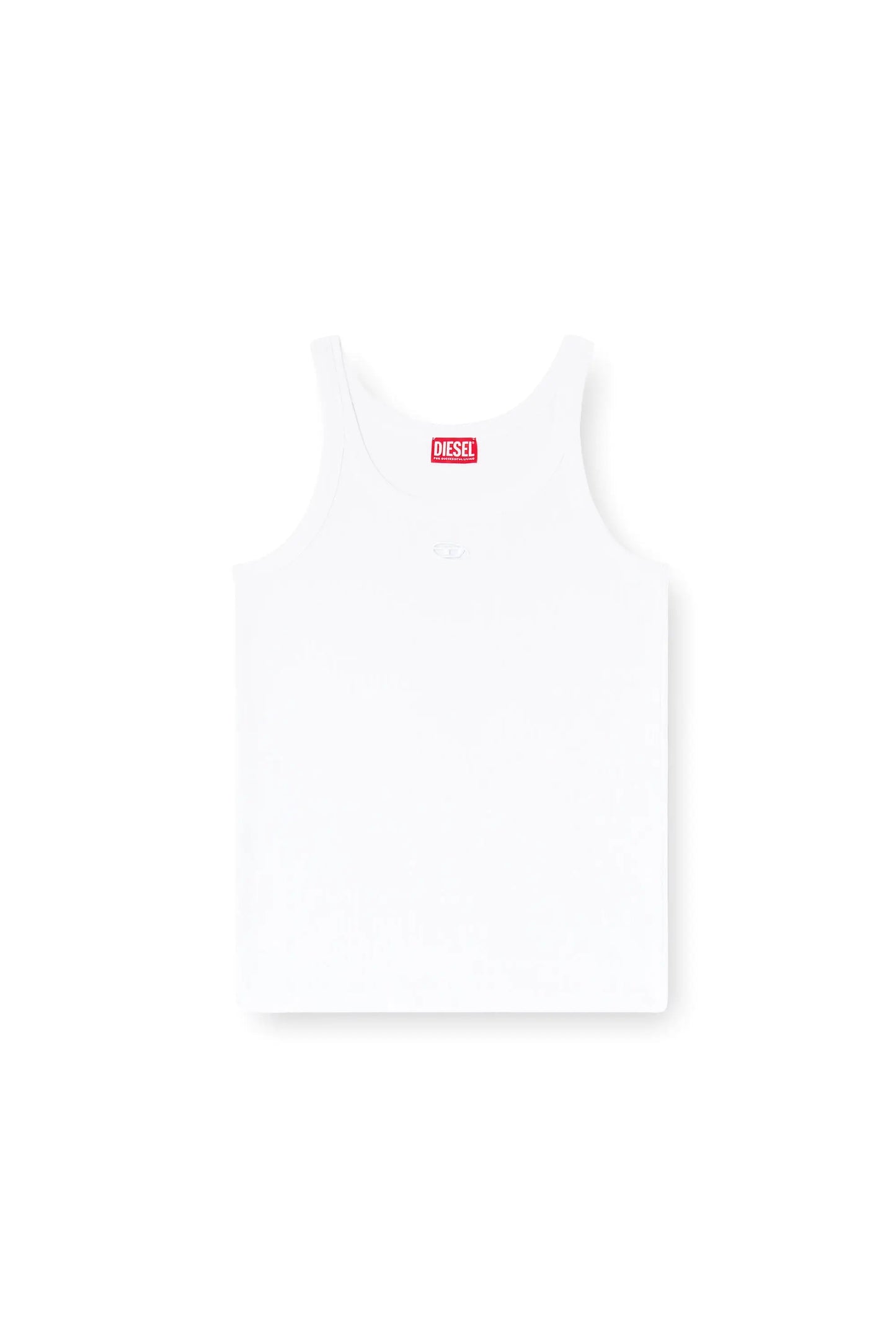 Slim cotton tank with Oval D logo