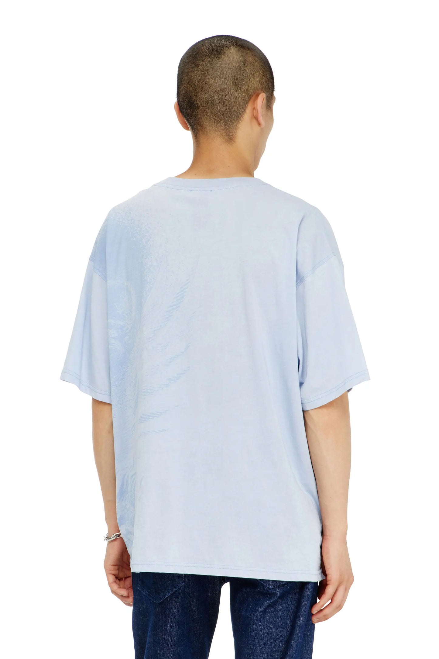 Relaxed T-shirt with pigment prints