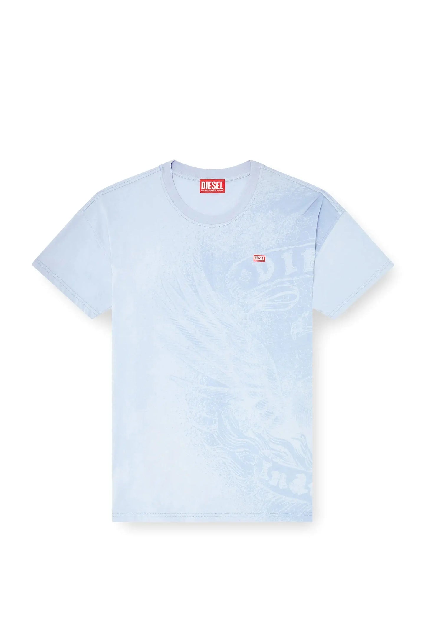 Relaxed T-shirt with pigment prints