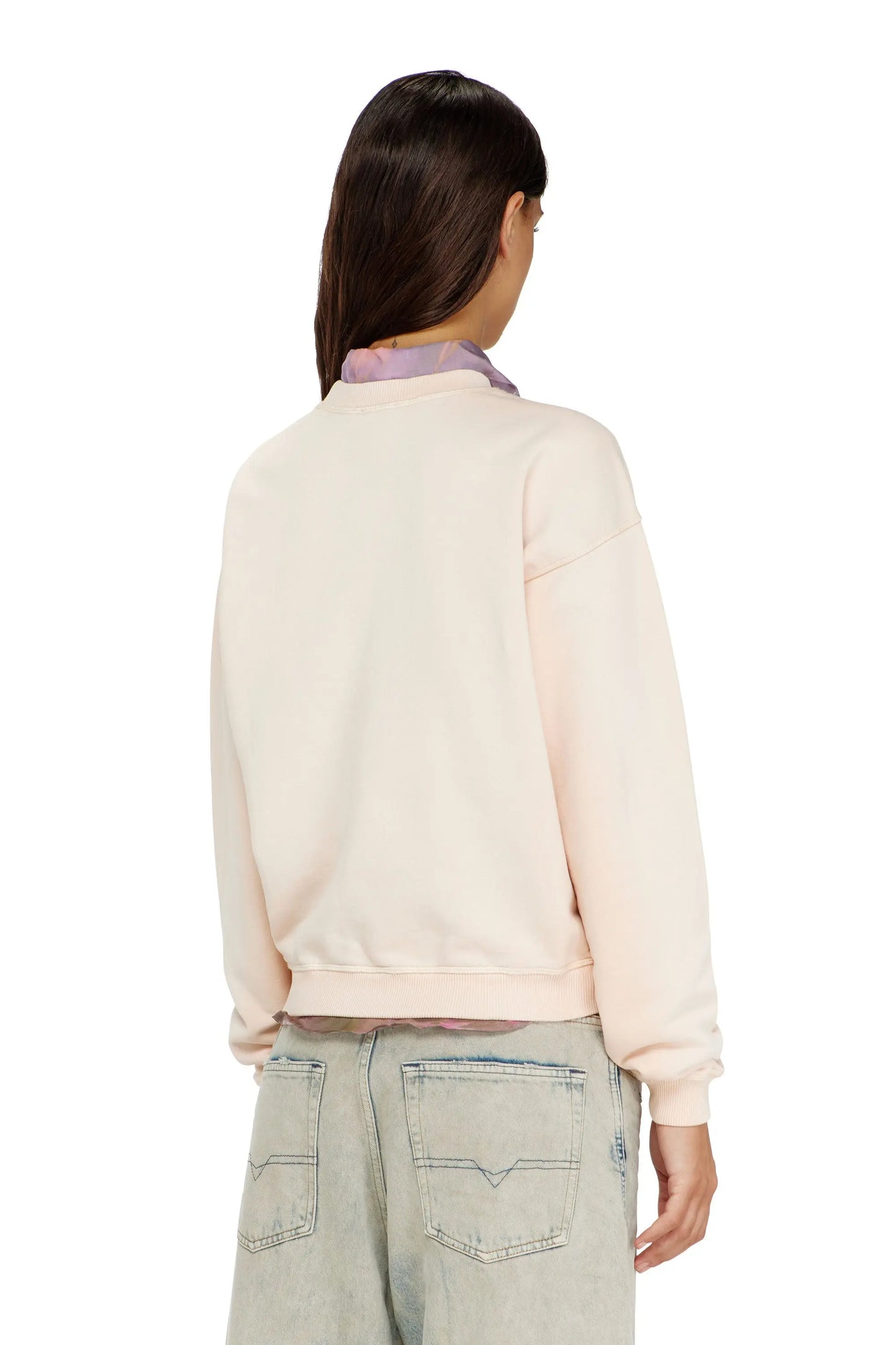 Cotton sweatshirt with logo embroidery