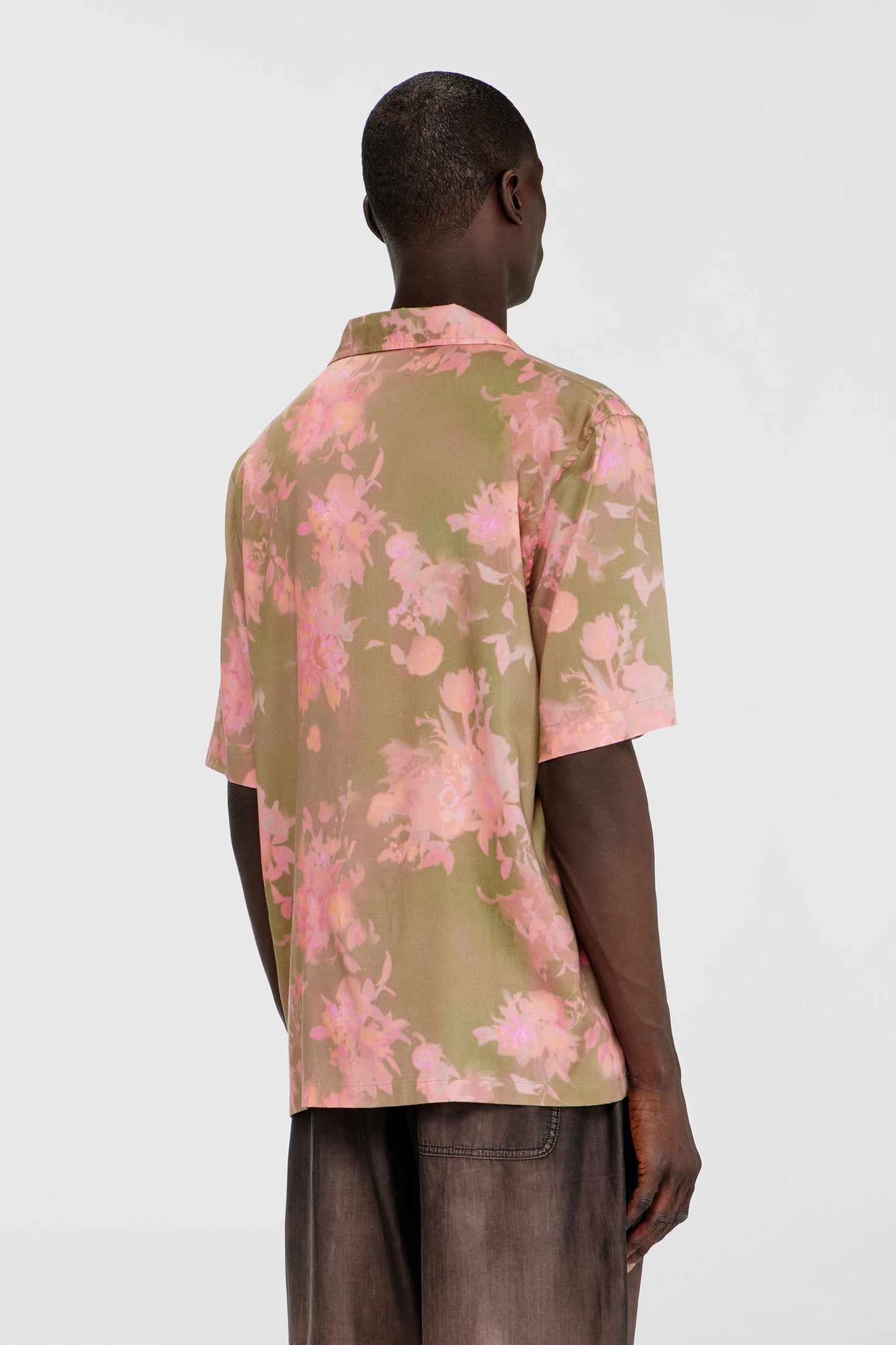 Lyocell shirt with all-over floral print