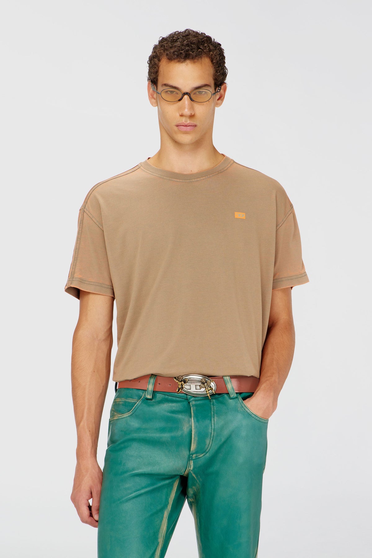 Long-sleeve T-shirt in burnout jersey