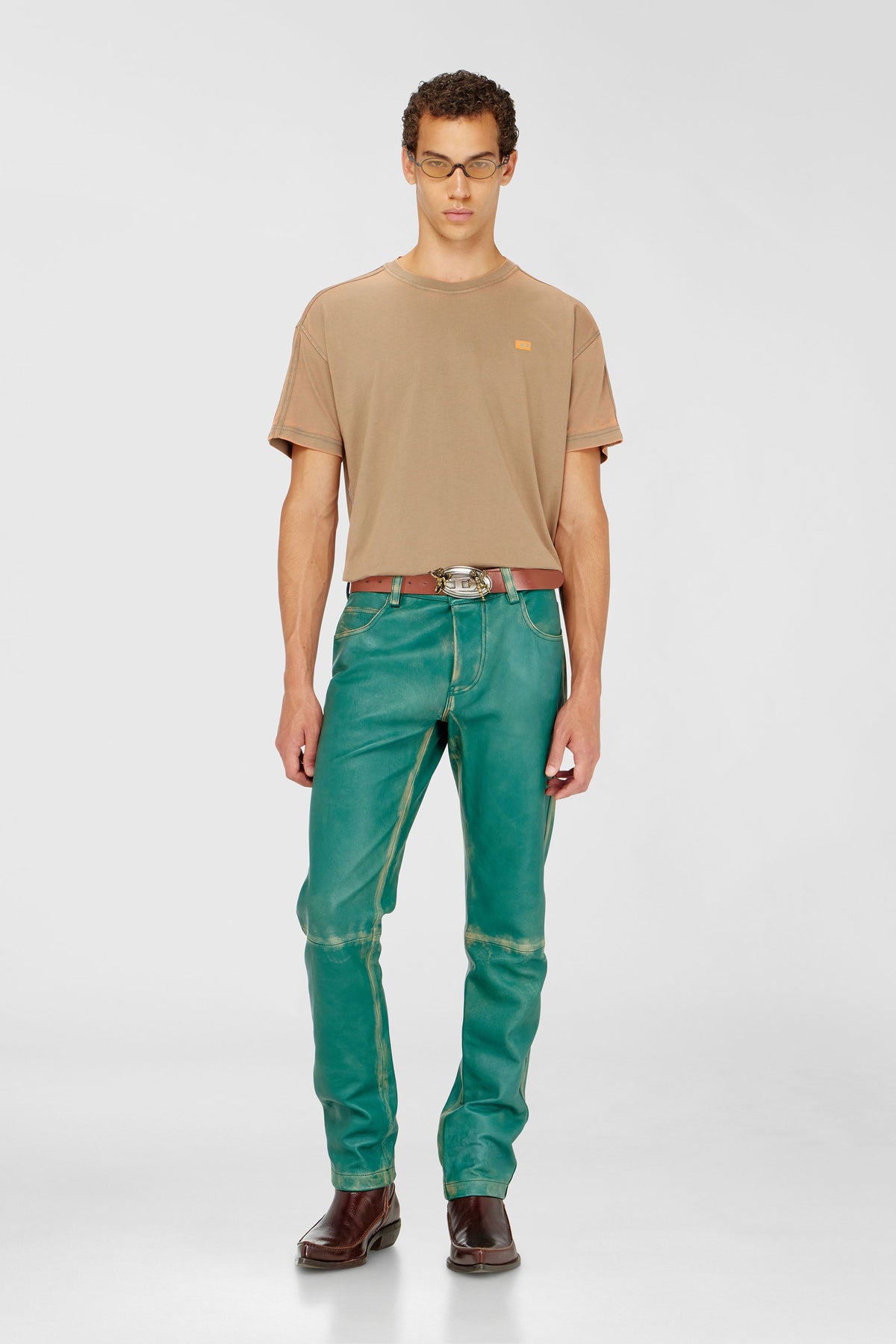Long-sleeve T-shirt in burnout jersey
