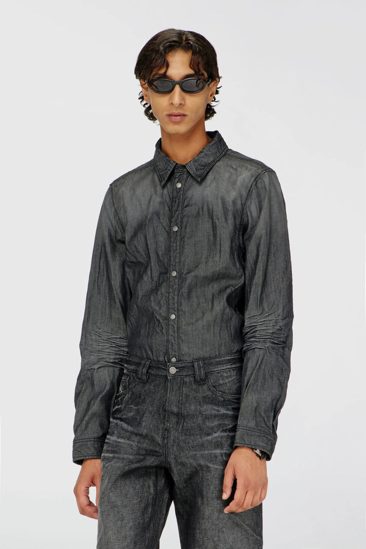 Shirt in creased denim Diesel