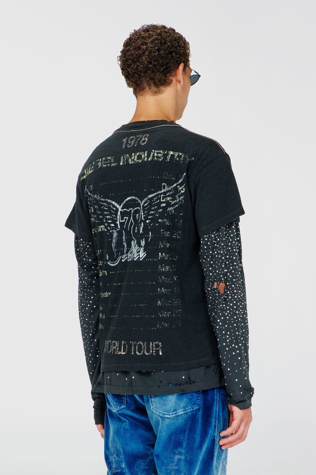 Cotton-hemp T-shirt with concert graphics