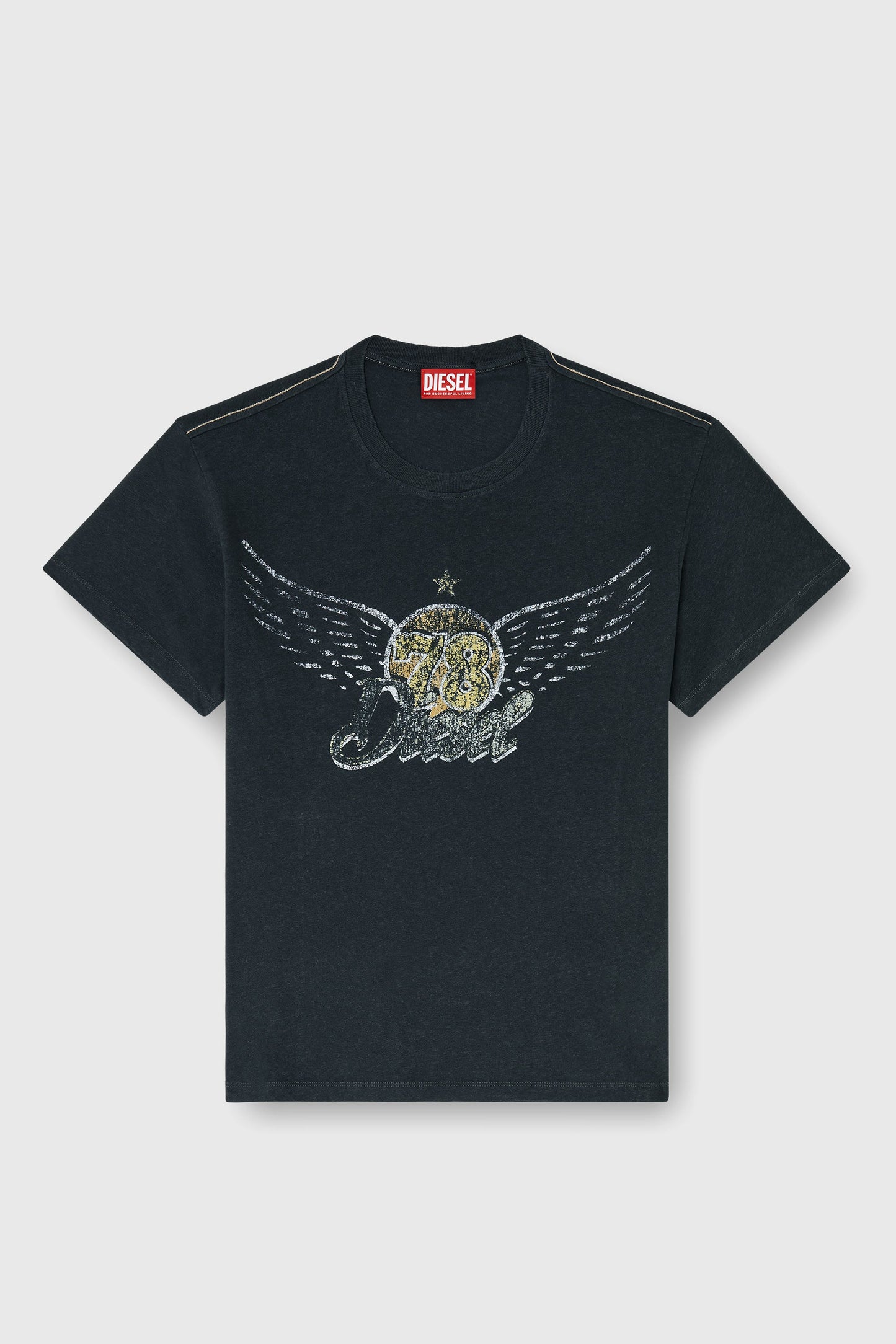 Cotton-hemp T-shirt with concert graphics