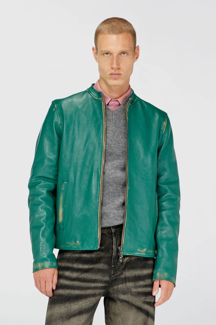Jacket in treated leather Diesel