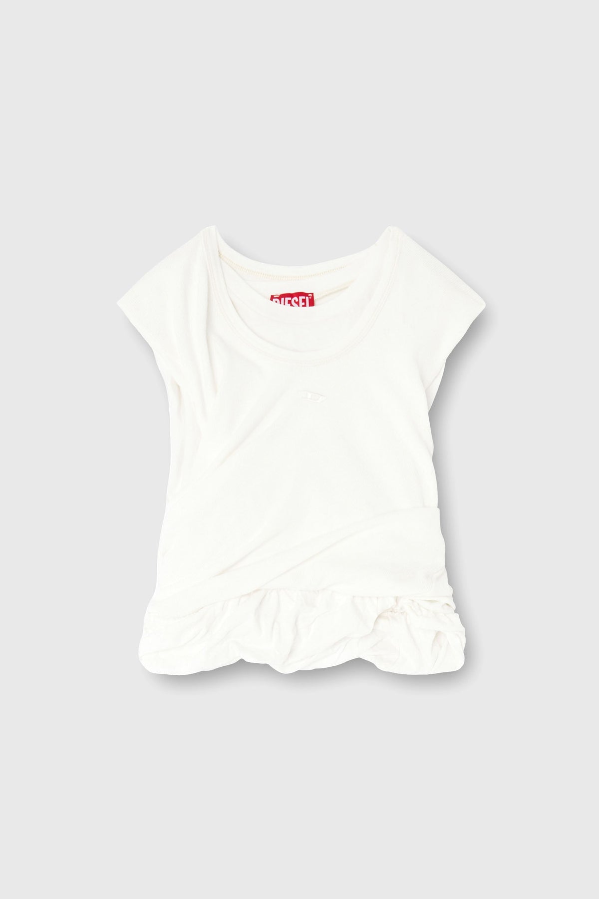 Rucked-up tank top in double-layer jersey