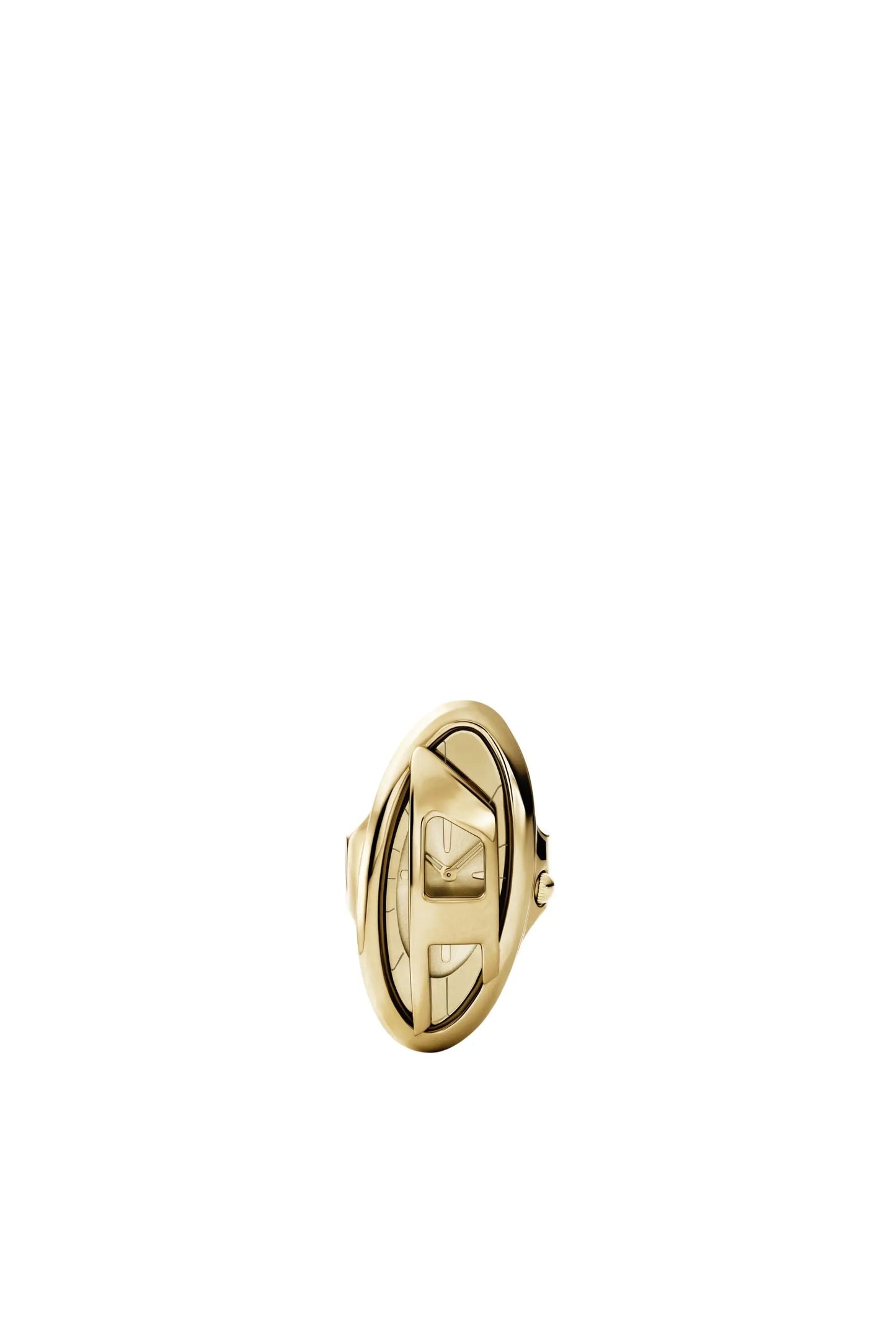 D-Era gold-tone stainless steel ring watch