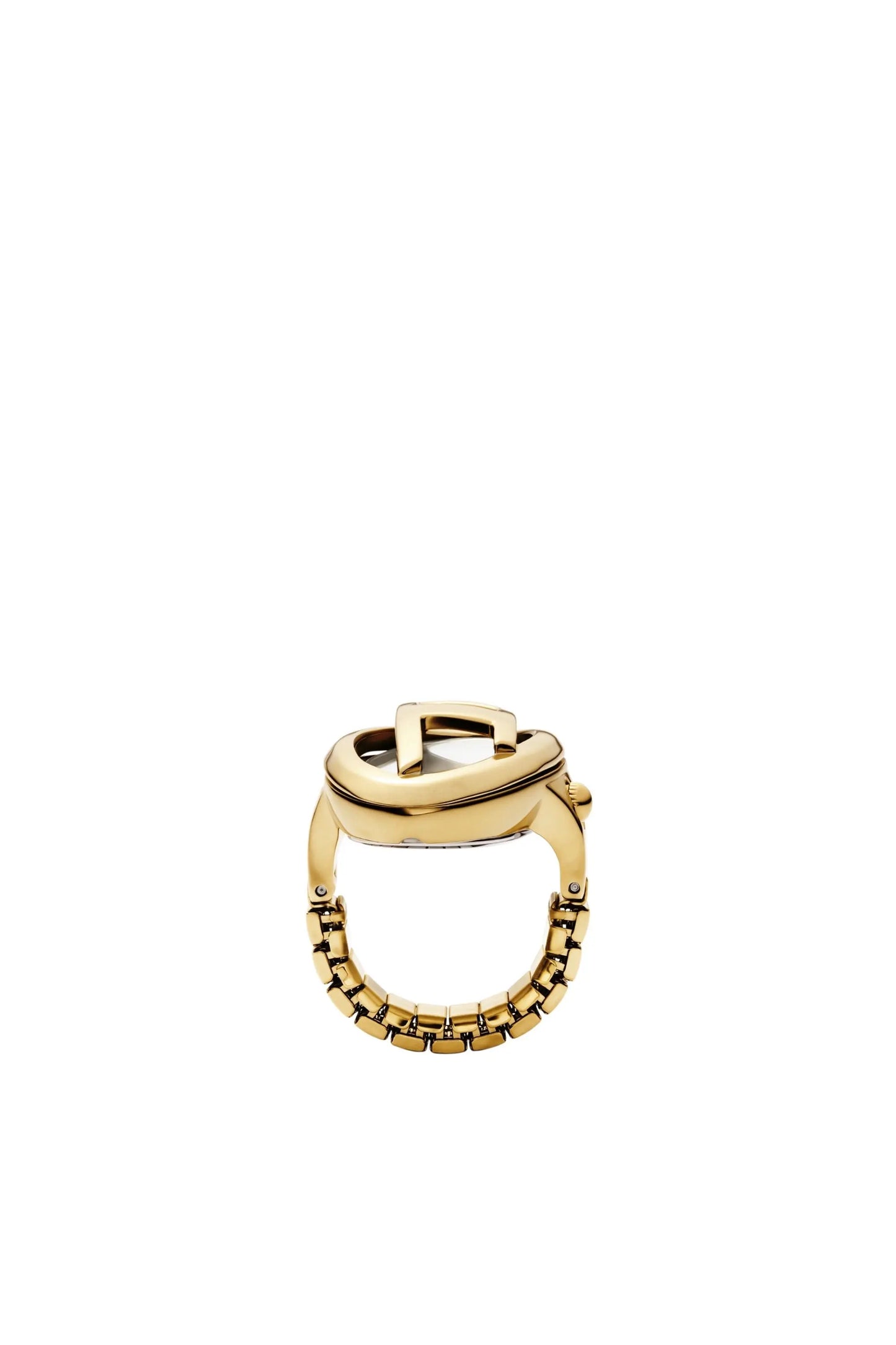D-Era gold-tone stainless steel ring watch