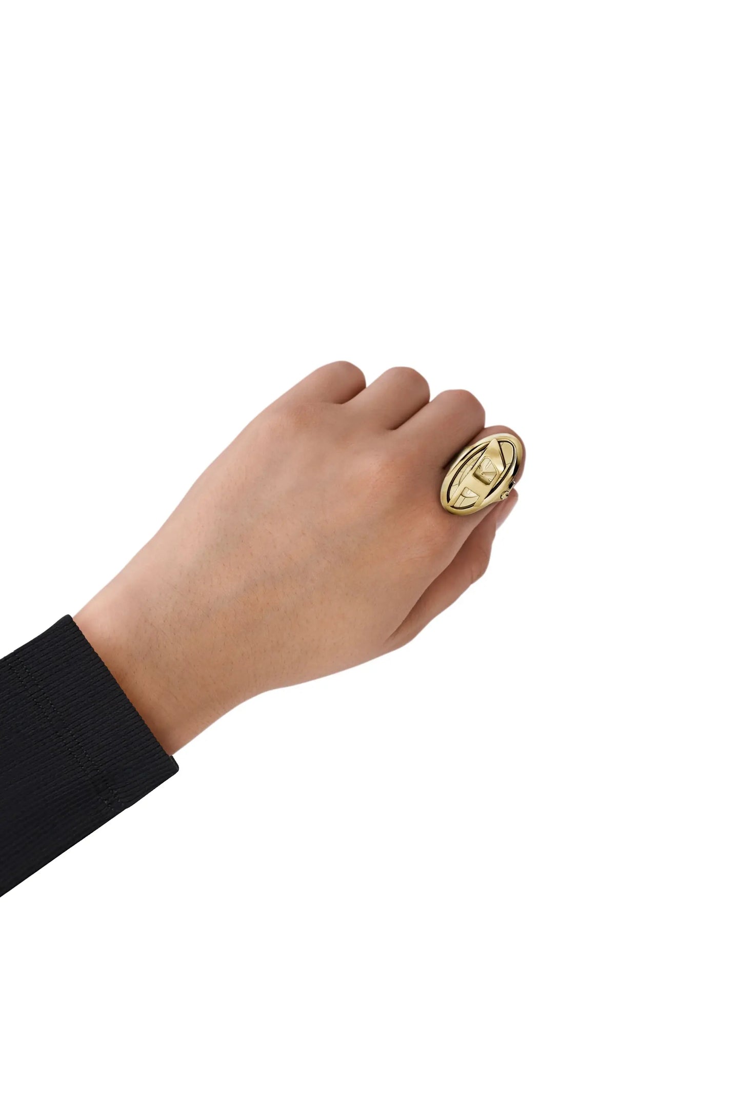 D-Era gold-tone stainless steel ring watch