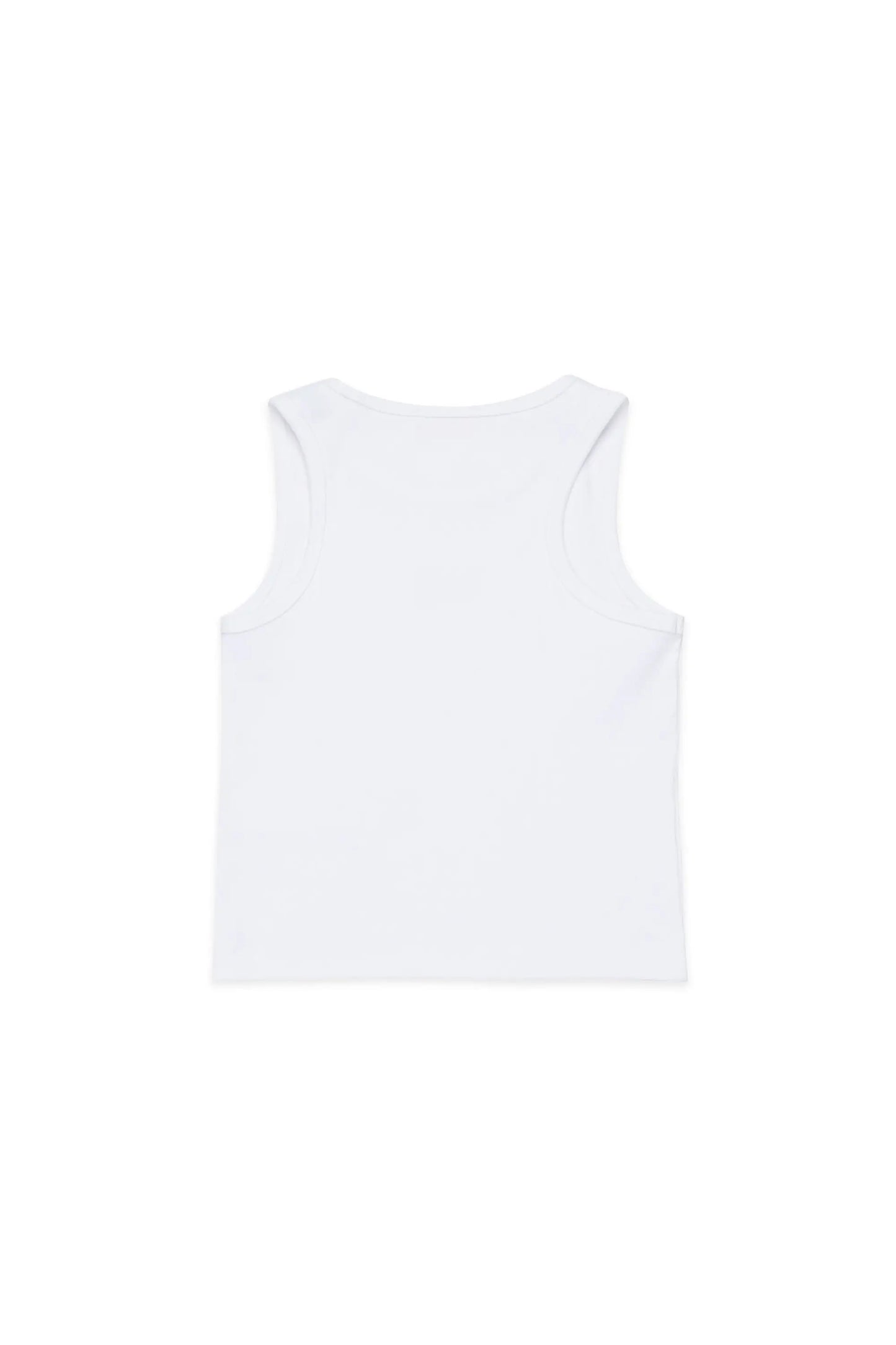 Ribbed cotton tank top with patch