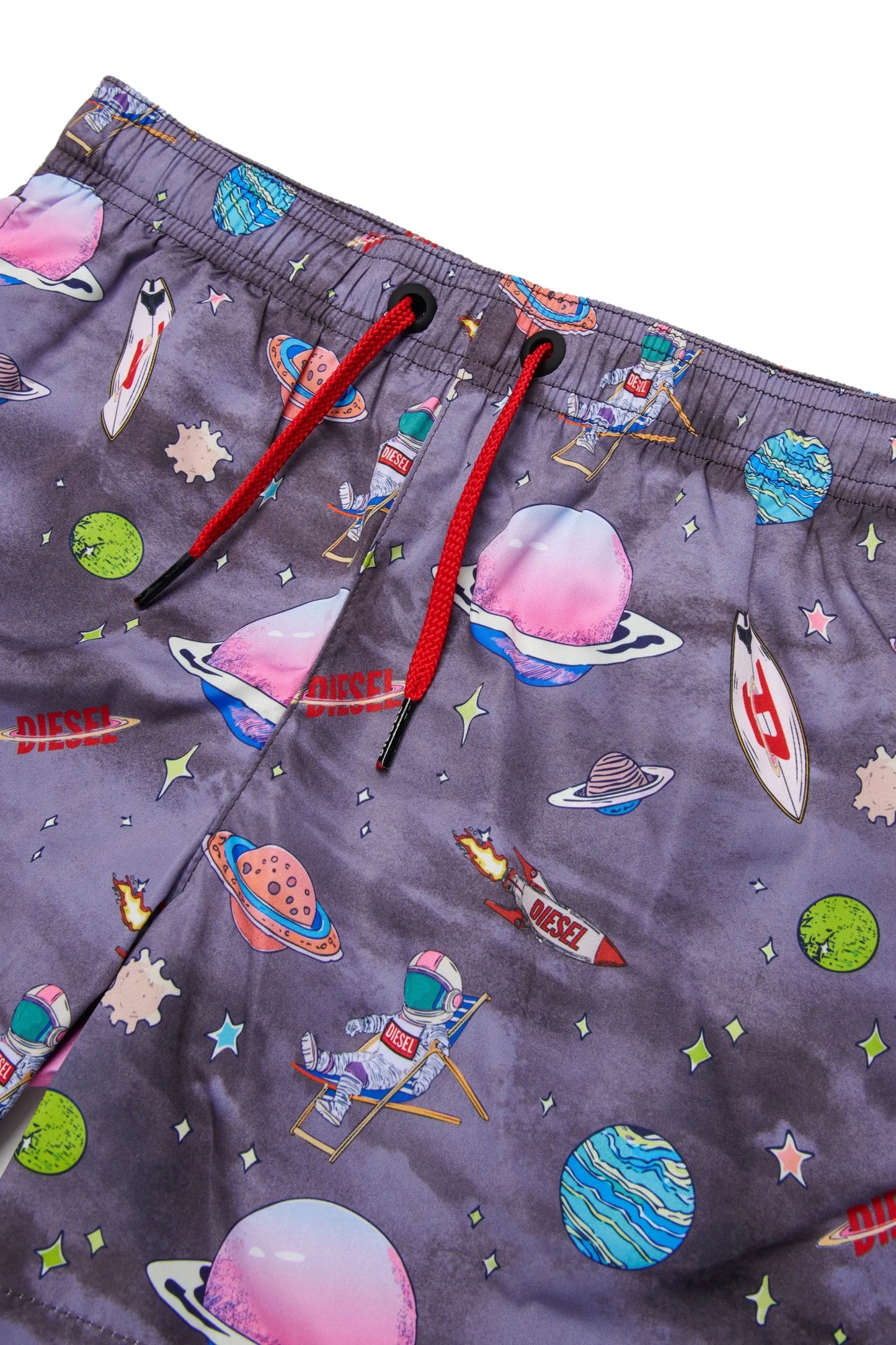 Swim shorts with all-over space print