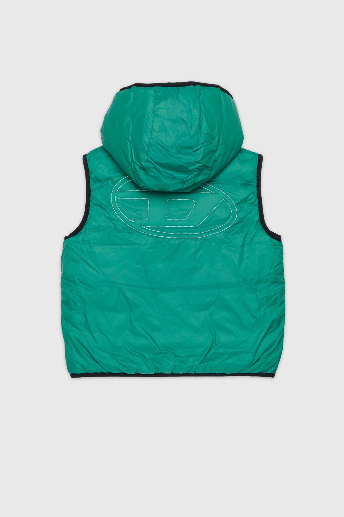 Hooded vest in padded nylon