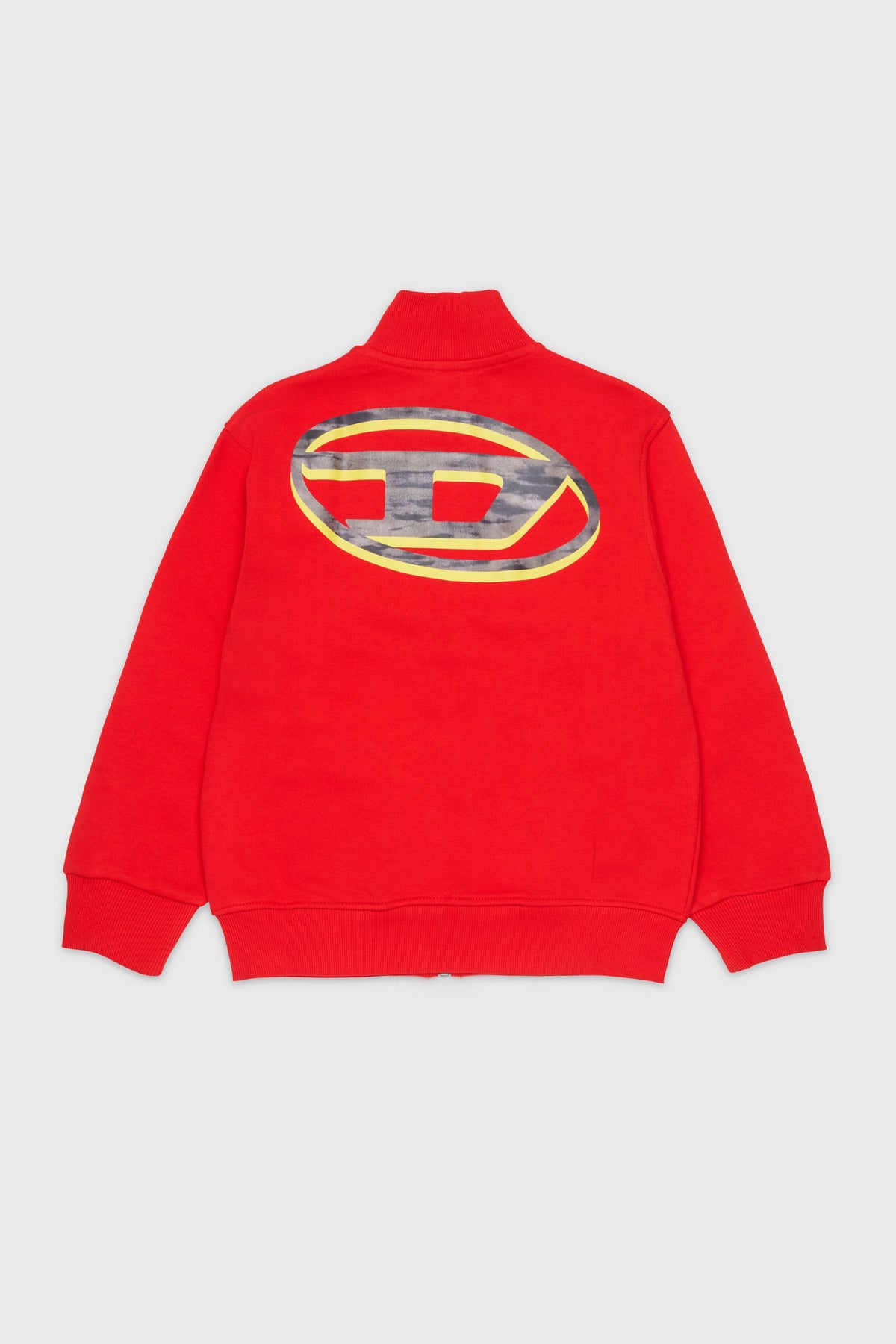 Zip-up sweatshirt with two-tone Oval D print