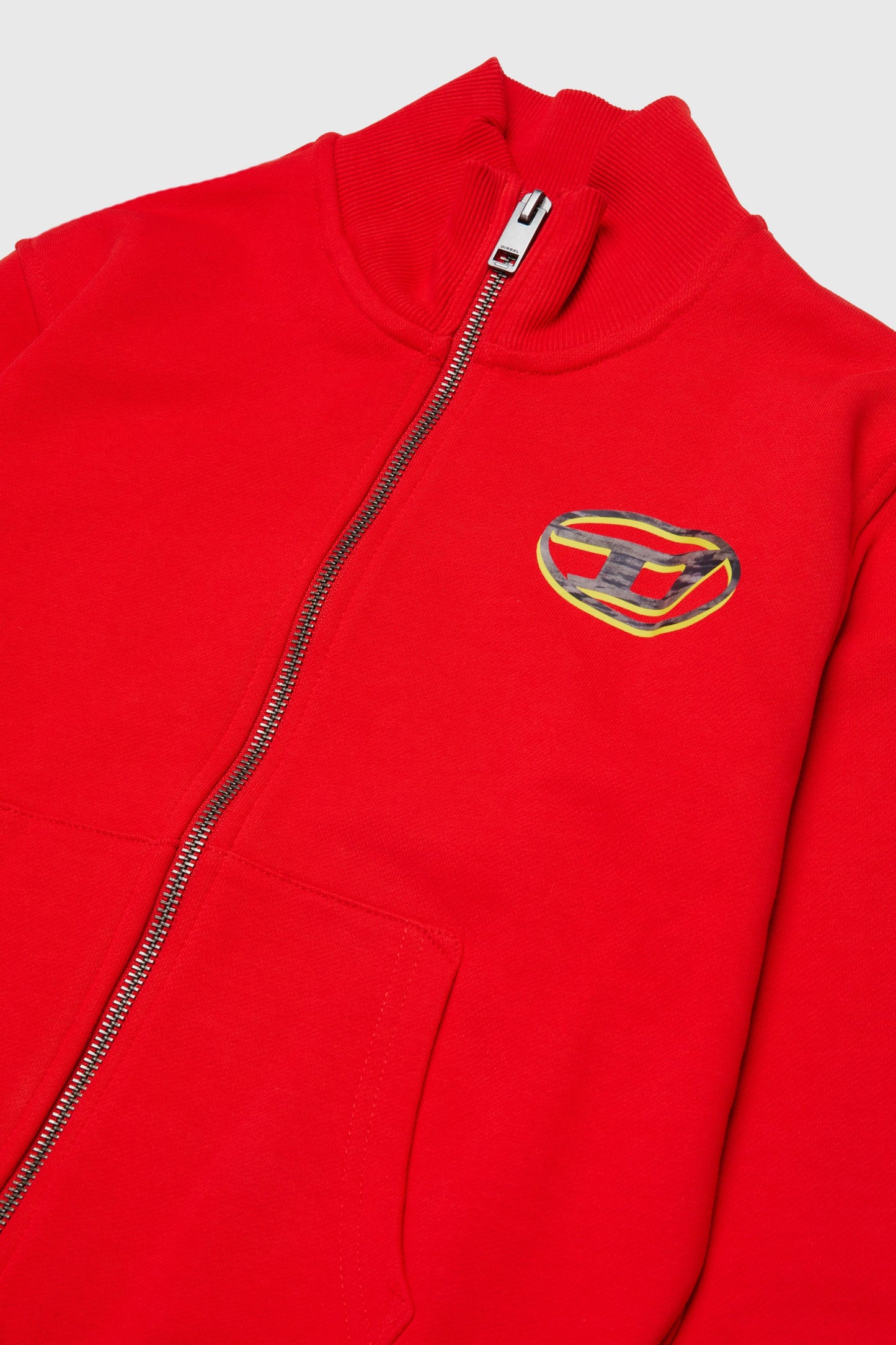 Zip-up sweatshirt with two-tone Oval D print