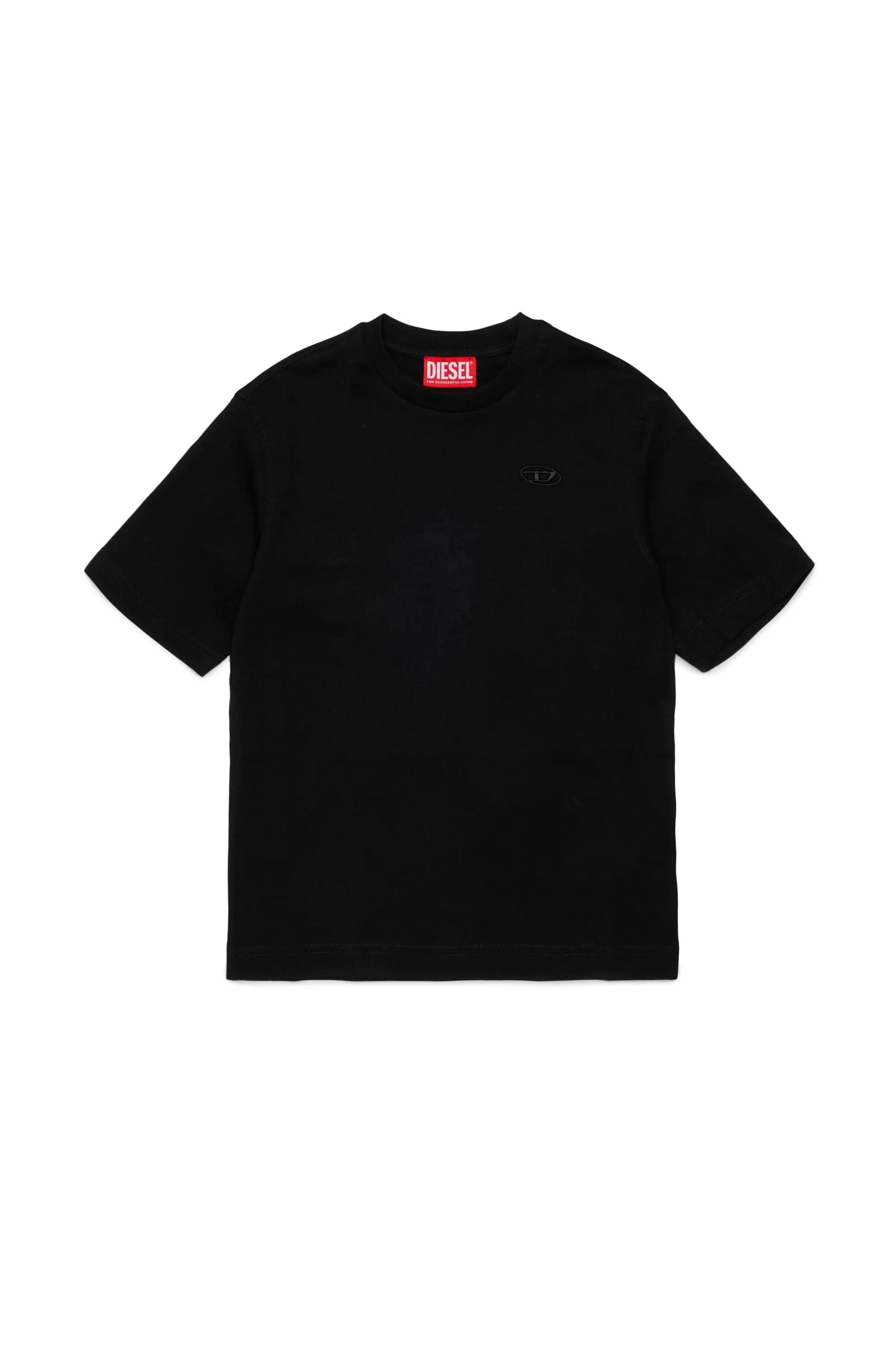 T-shirt with Oval D embroidery and flock print