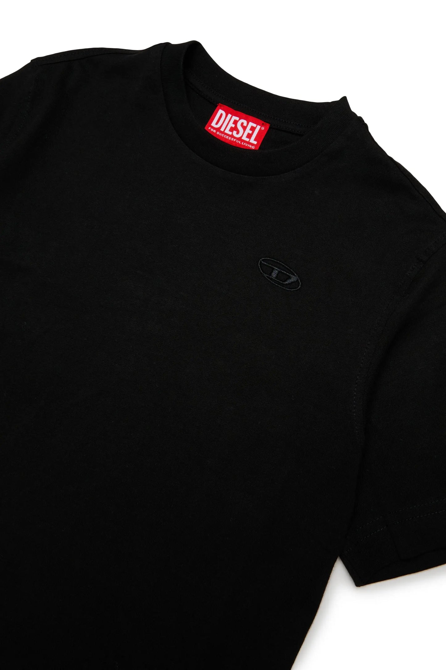 T-shirt with Oval D embroidery and flock print