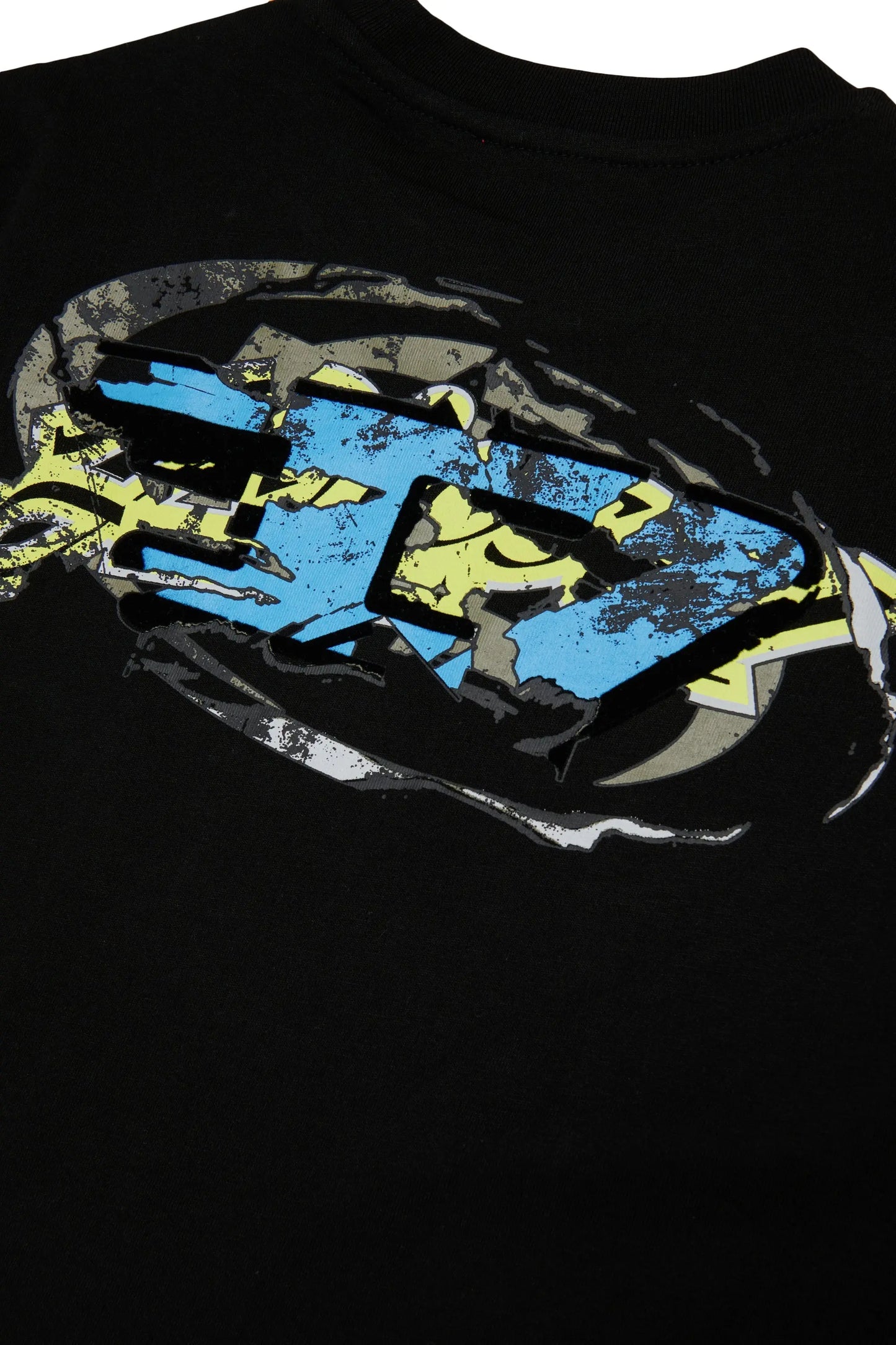 T-shirt with Oval D embroidery and flock print