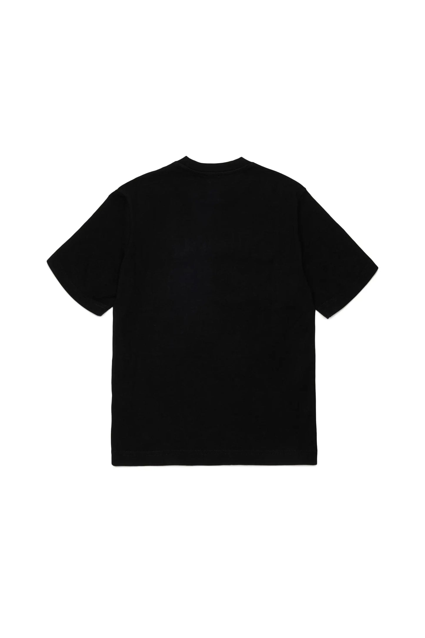 Cotton T-shirt with frayed-effect logo