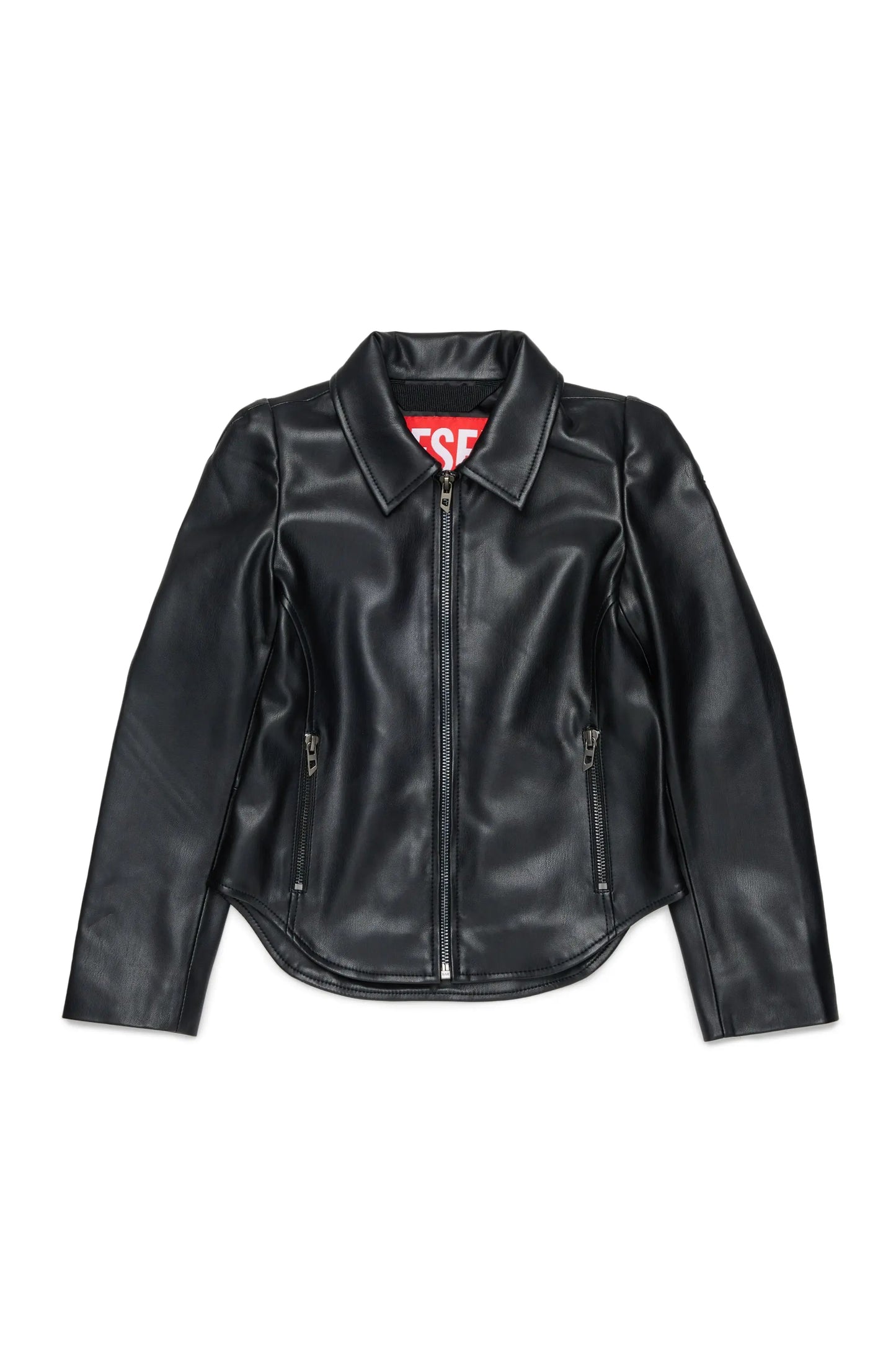 Shirt jacket in coated fabric