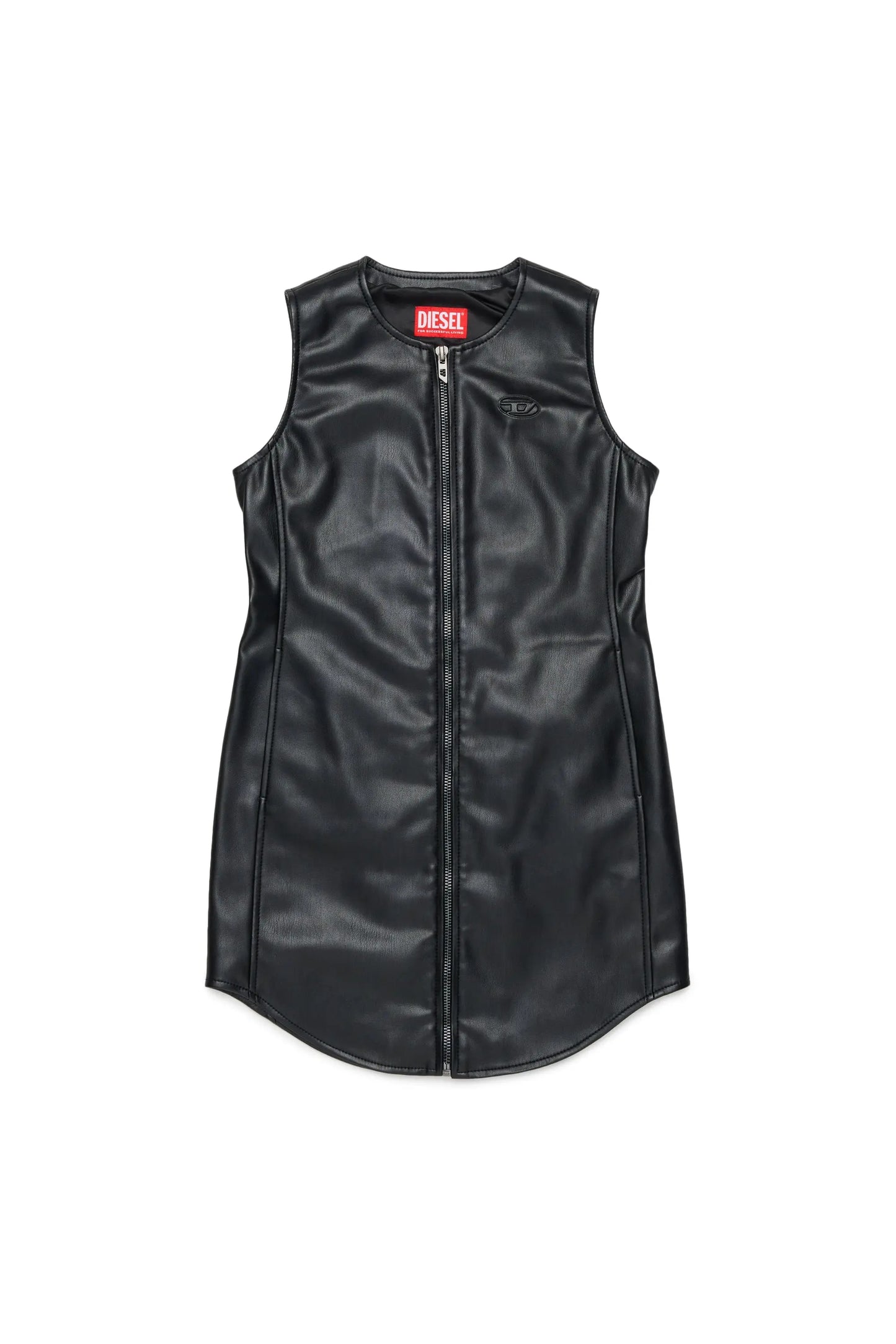 Zip-through sleeveless shirt dress