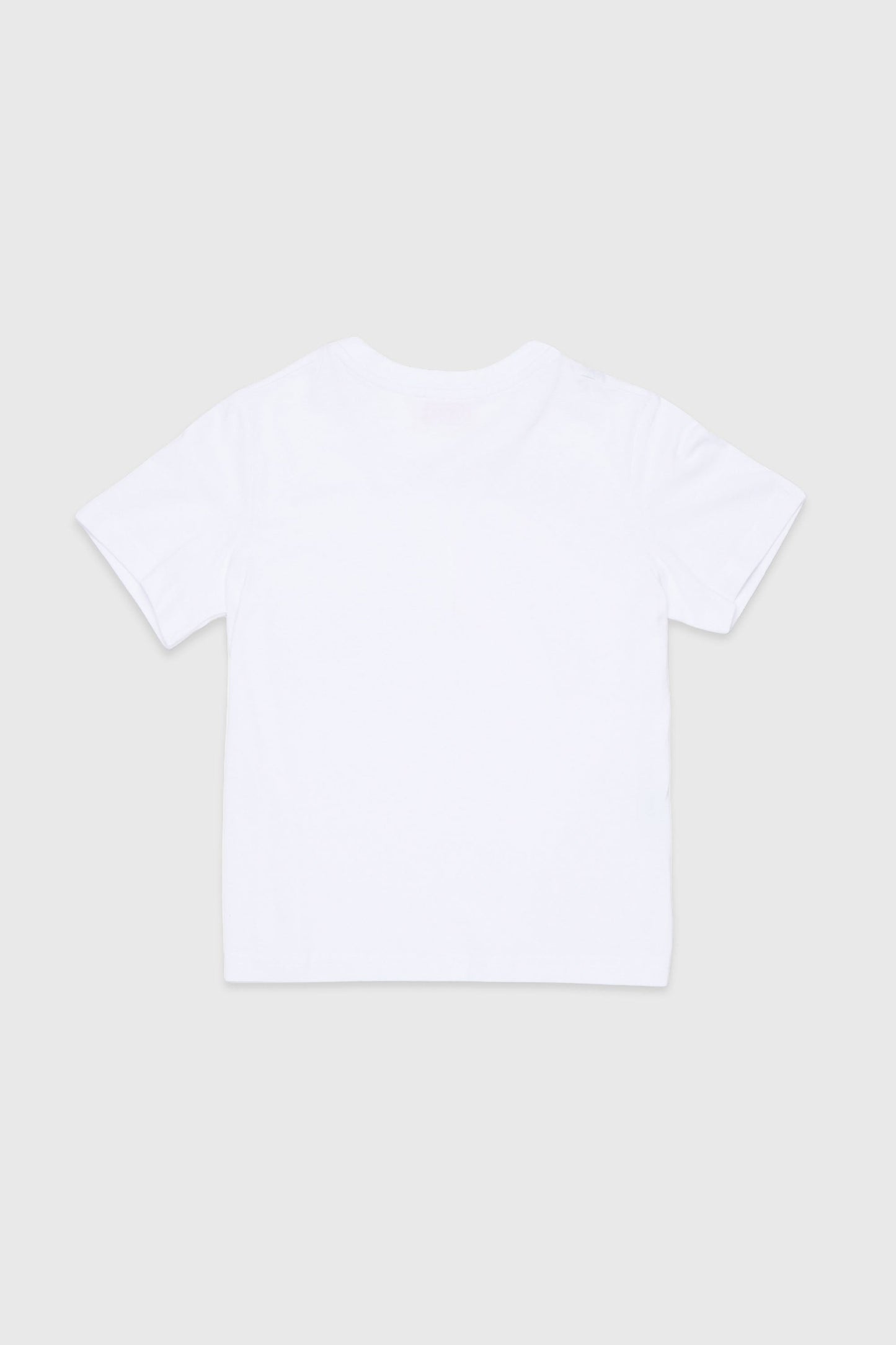 T-shirt with denim rose appliqué