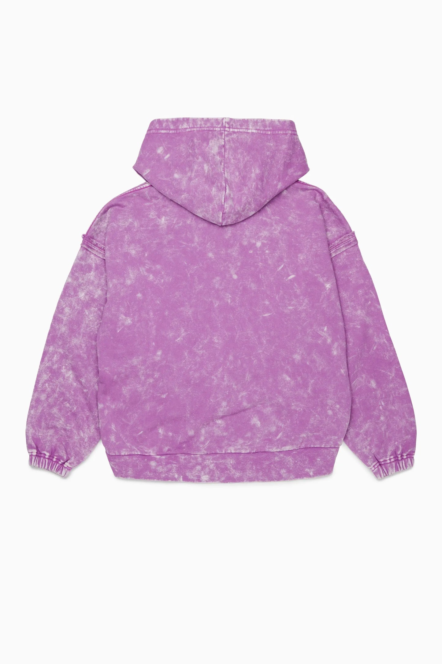 Tie-dye-effect hoodie with rainbow logo