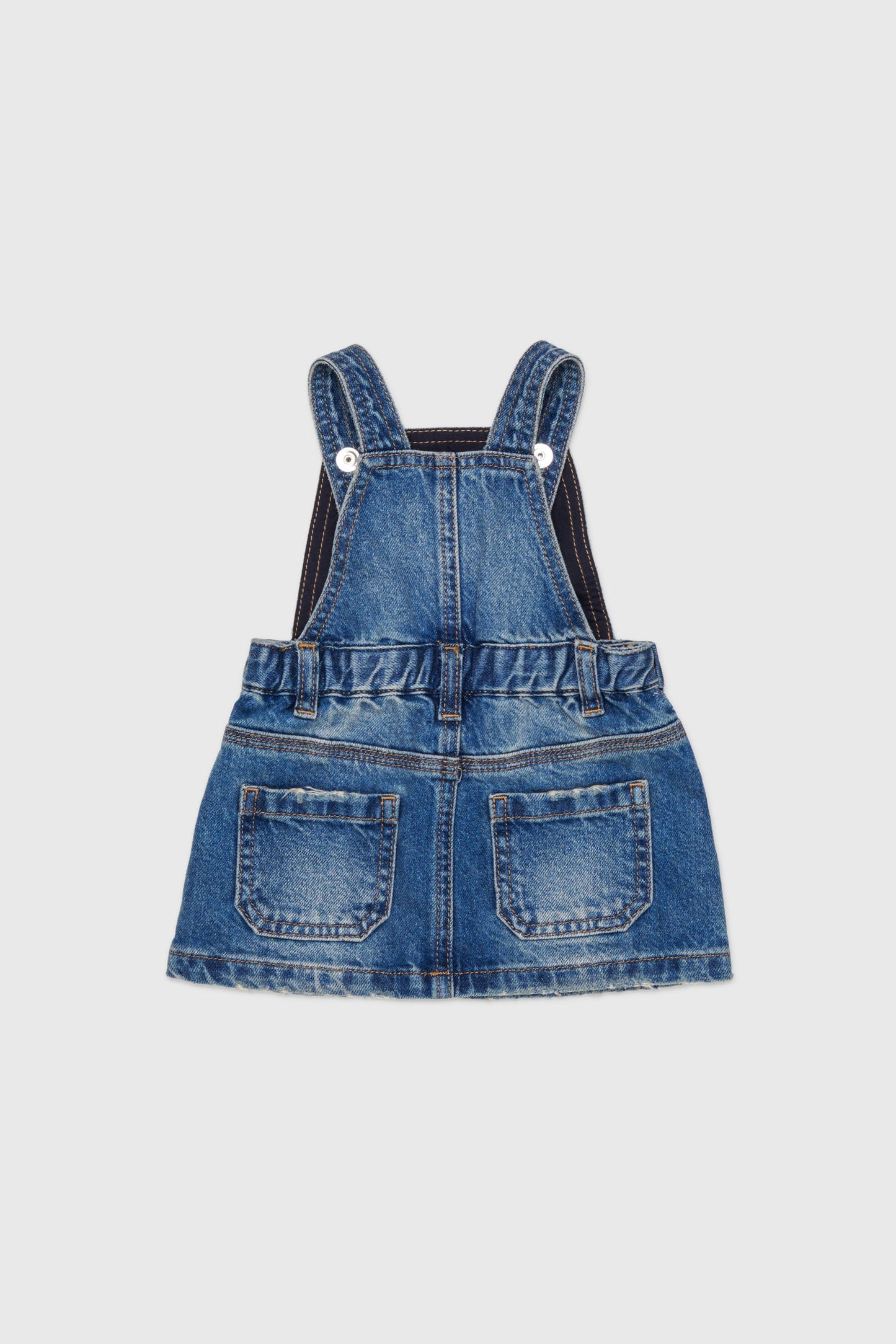 Denim dungaree dress