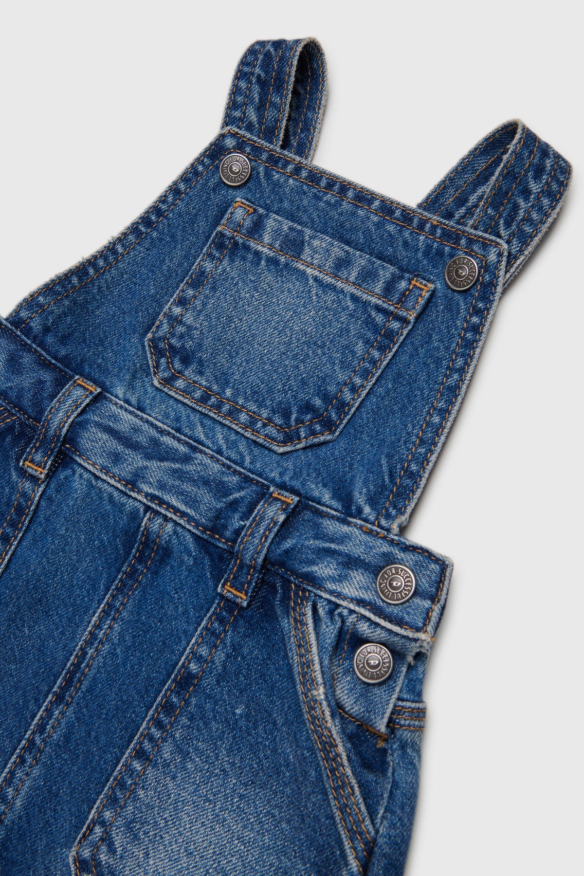Denim dungaree dress