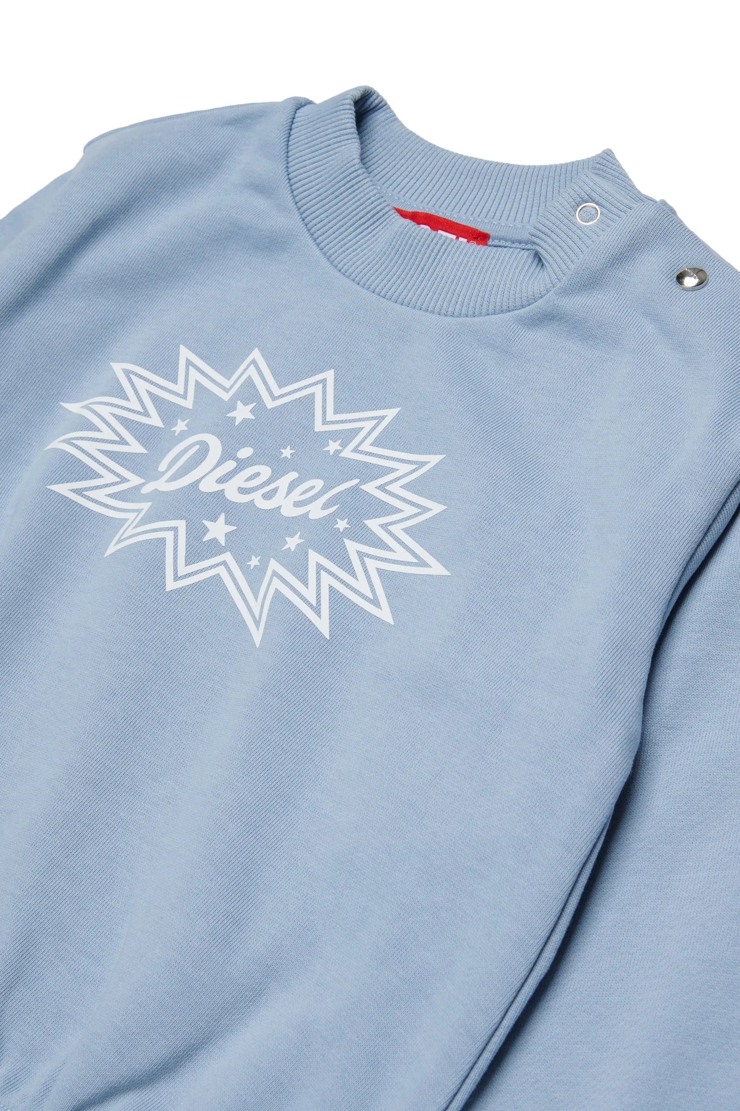 Cotton sweatshirt with starburst logo print