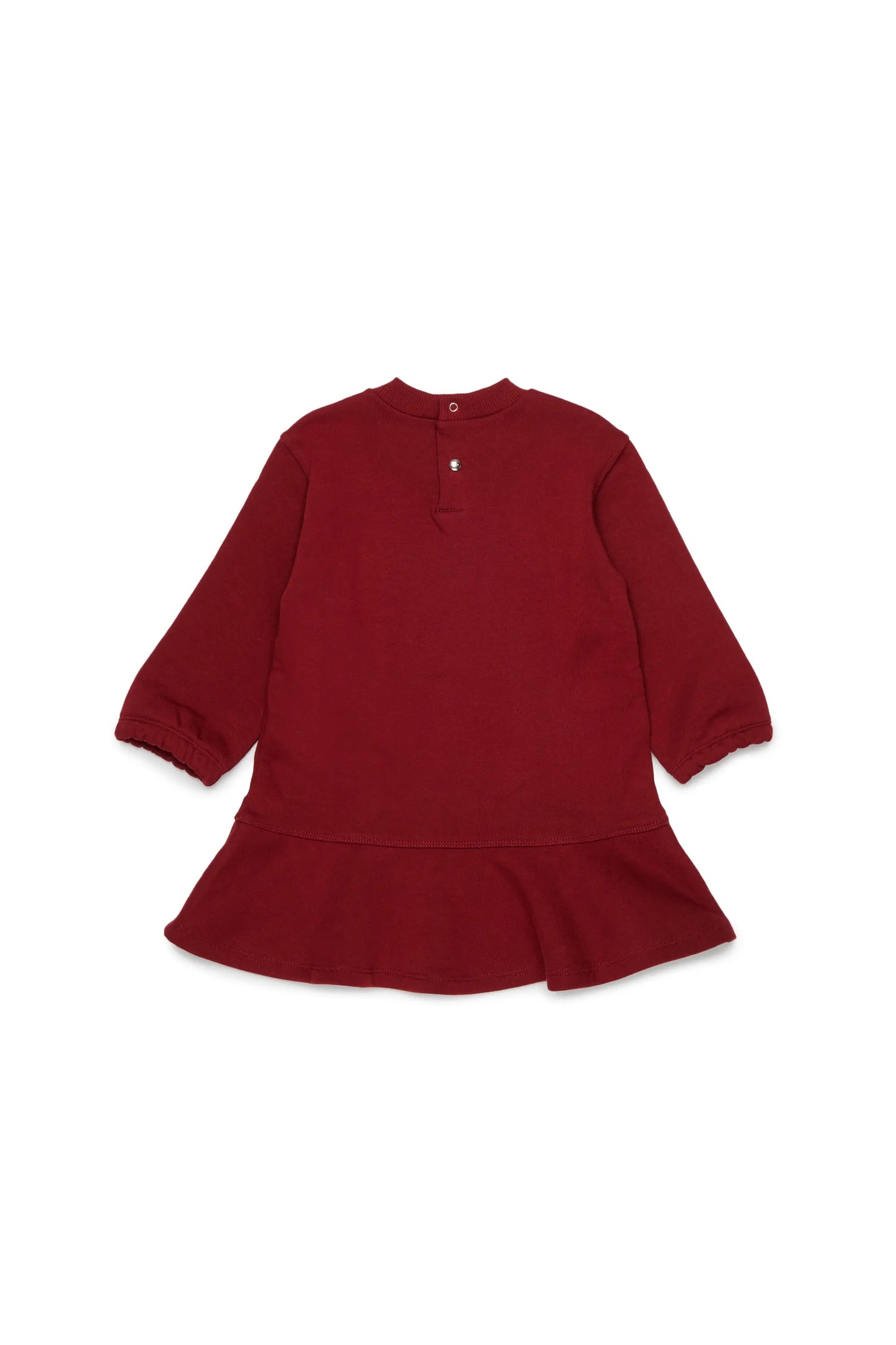 Sweatshirt dress with ruffled hem