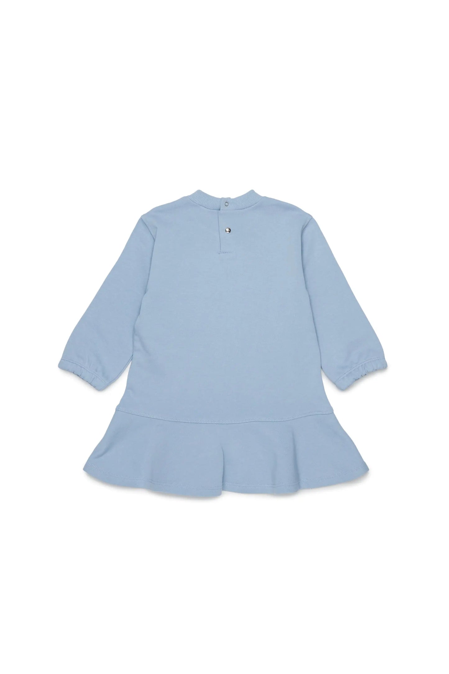 Sweatshirt dress with ruffled hem